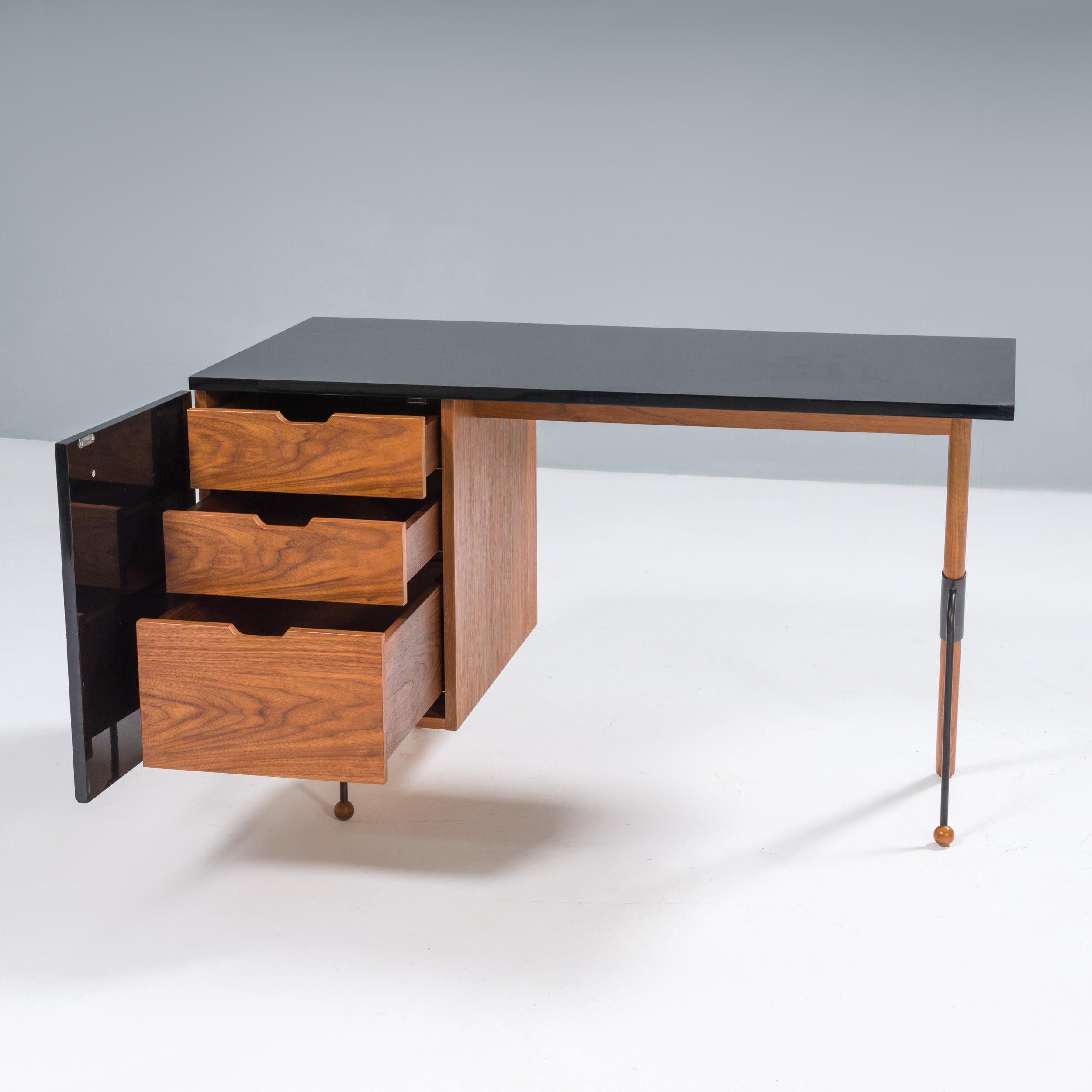 Mid-Century Modern Greta M. Grossman by Gubi Walnut & Black 62 Desk