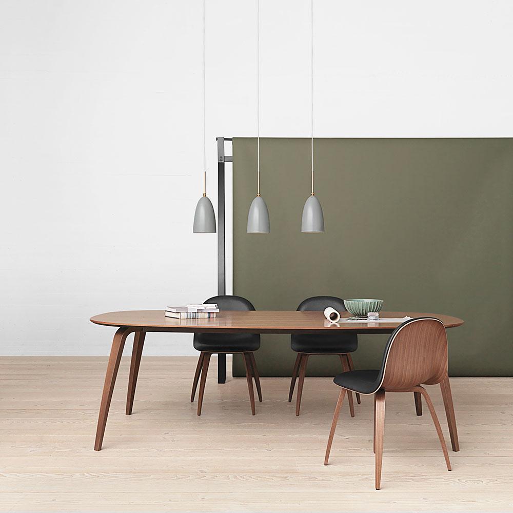 Powder-Coated Greta M. Grossman Grashoppa Pendant Glossy Alabaster White for GUBI For Sale