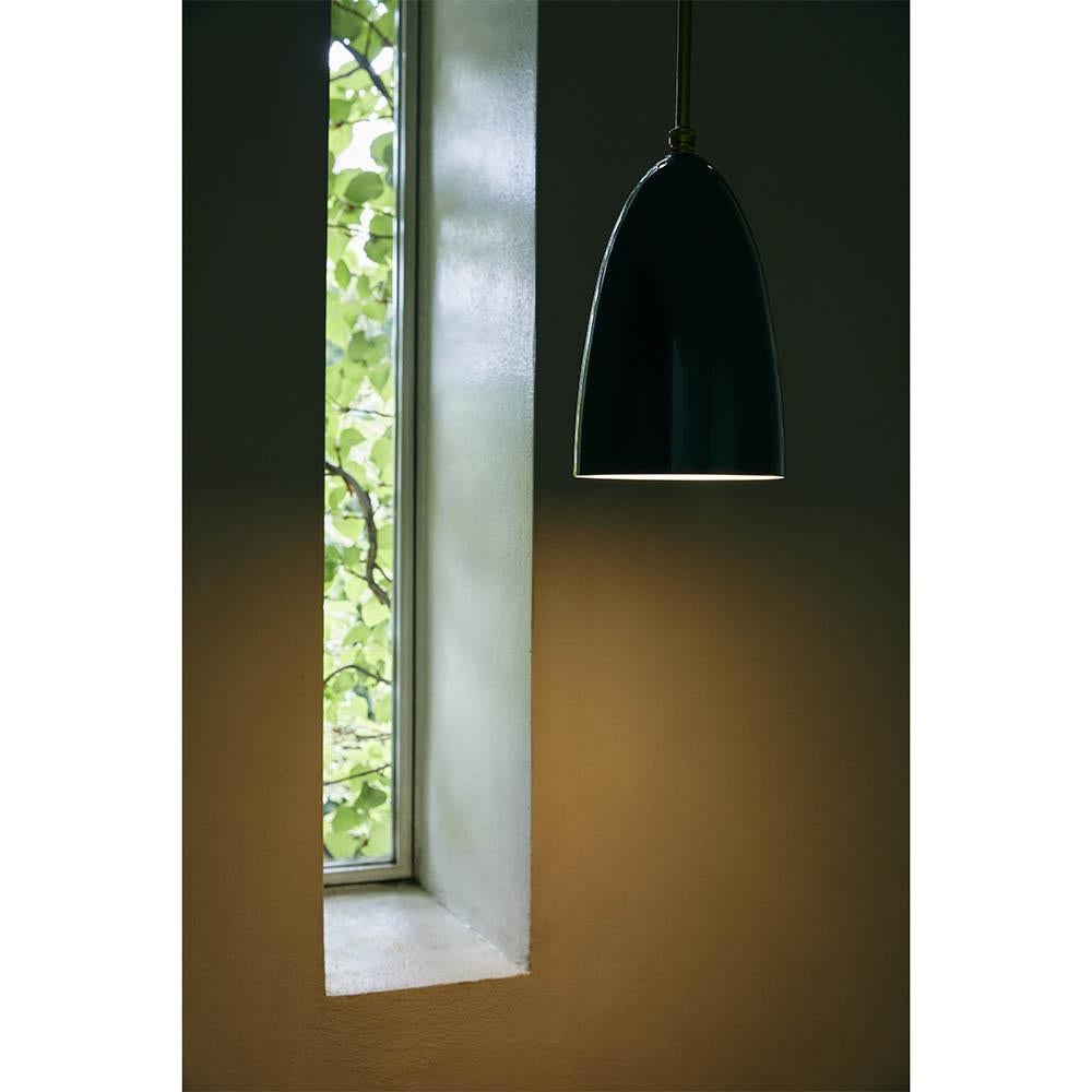 Danish Greta M. Grossman Grashoppa Pendant Glossy Black for GUBI For Sale