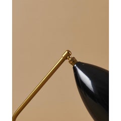 Lampada da tavolo Greta M. Grossman Grashoppa Nero lucido per Gubi