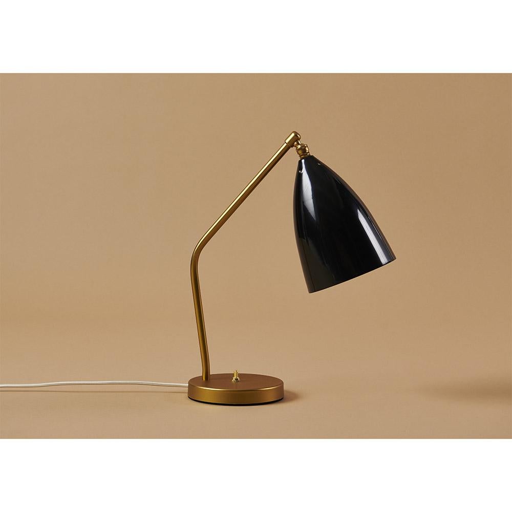 Danish Greta M. Grossman Grashoppa Table Lamp Glossy Black for GUBI For Sale