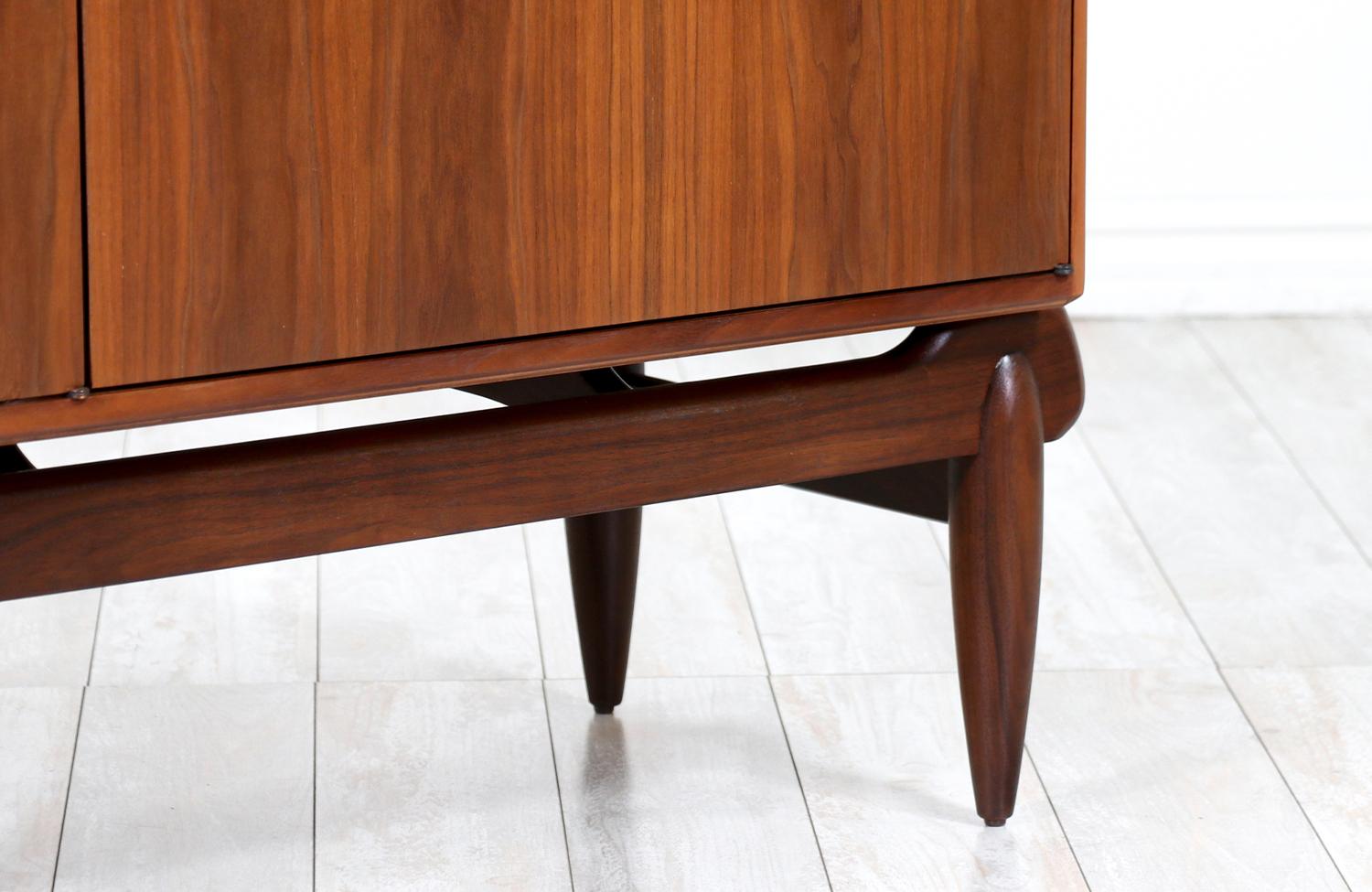 Greta M. Grossman Sculpted Walnut Credenza for Glenn of California 4