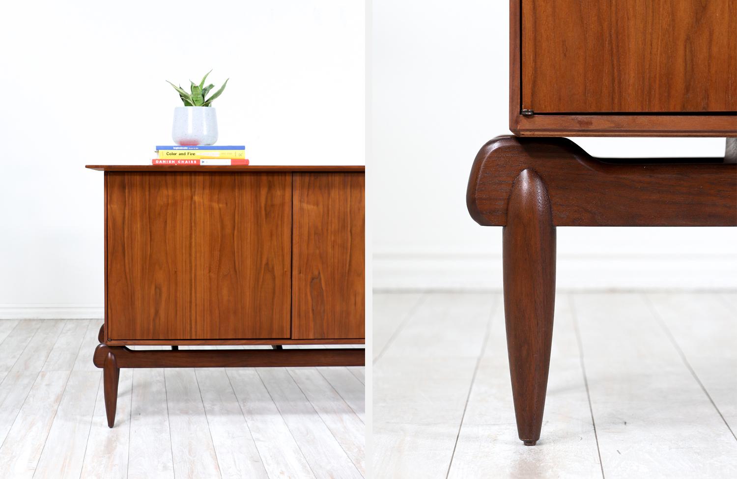 Greta M. Grossman Sculpted Walnut Credenza for Glenn of California 7