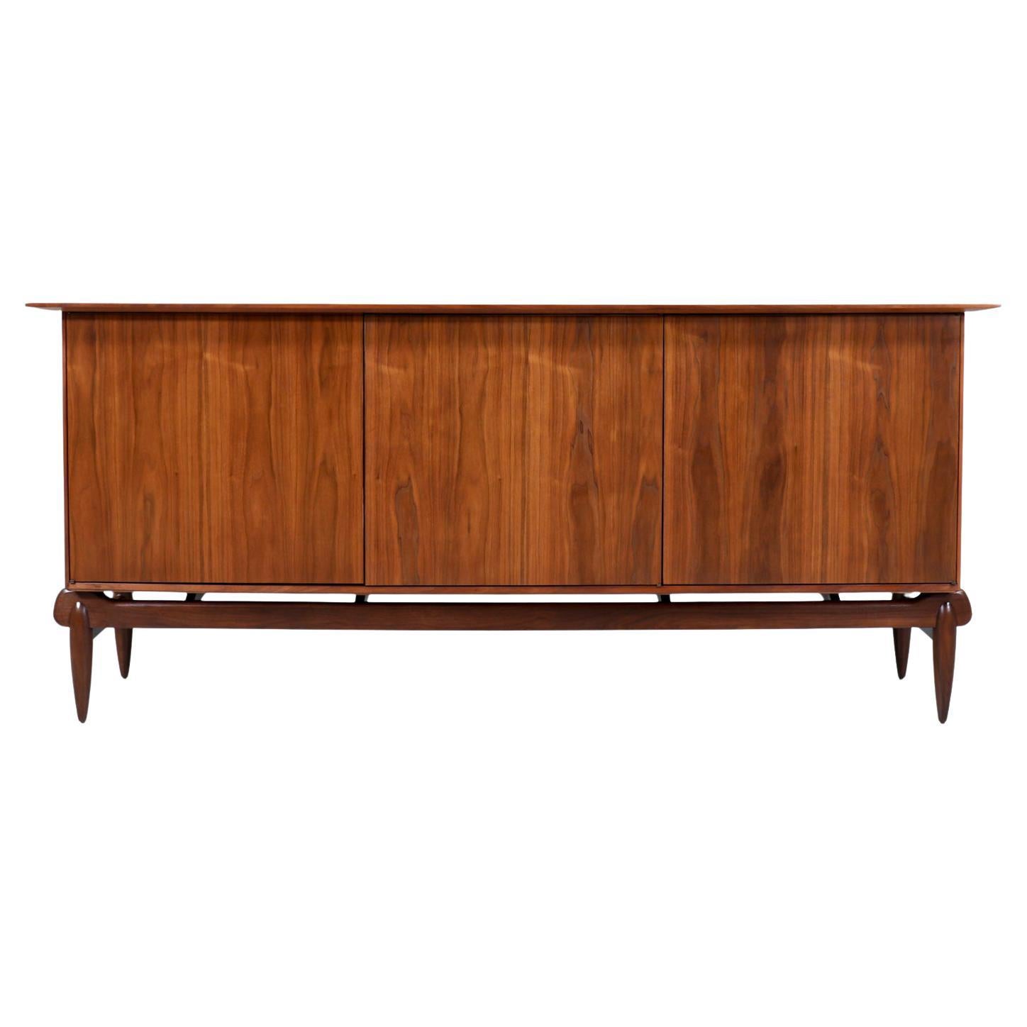 Greta M. Grossman Sculpted Walnut Credenza for Glenn of California