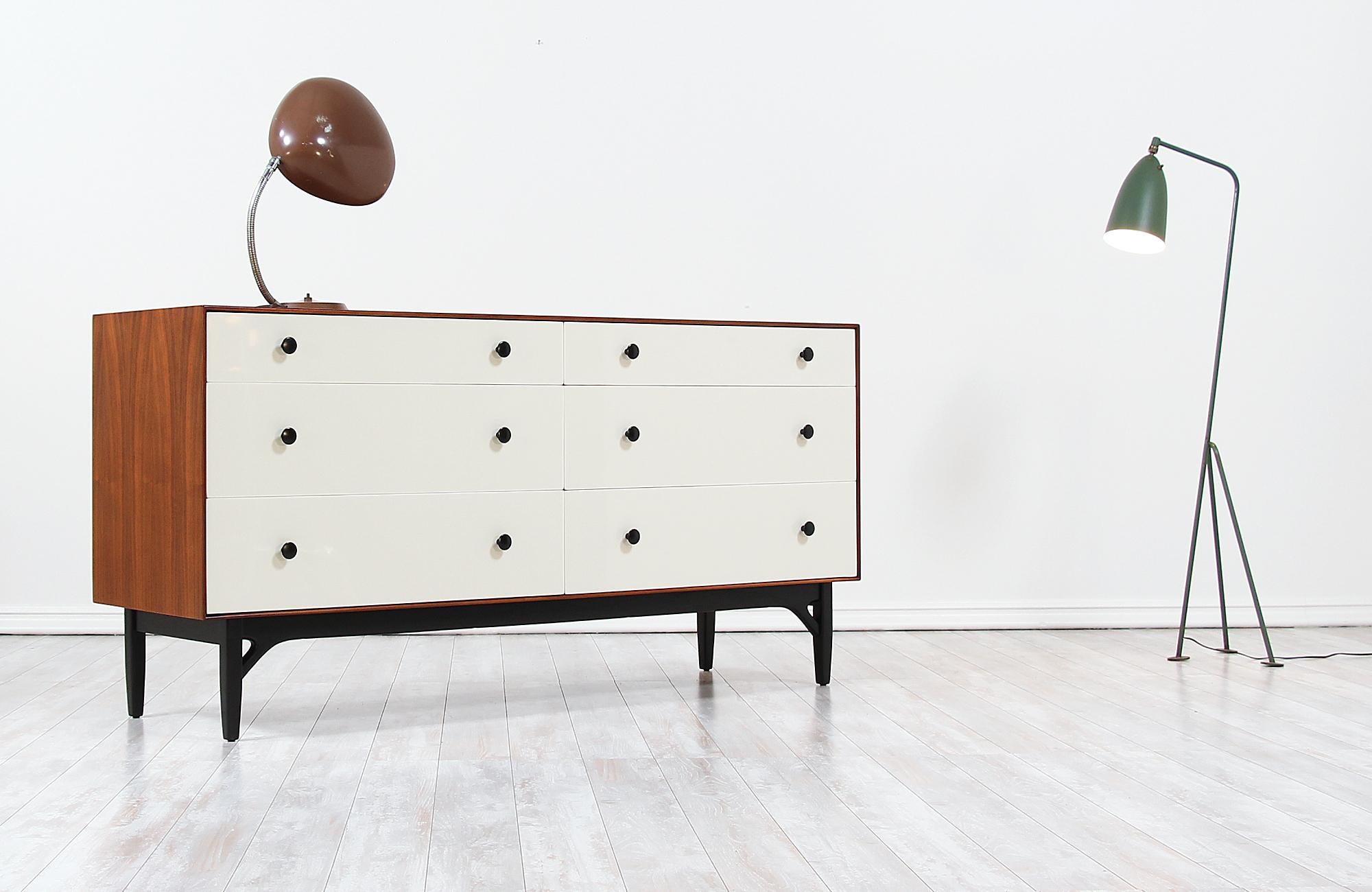 Mid-Century Modern Greta M. Grossman Two-Tone Lacquered Dresser for Glenn of California