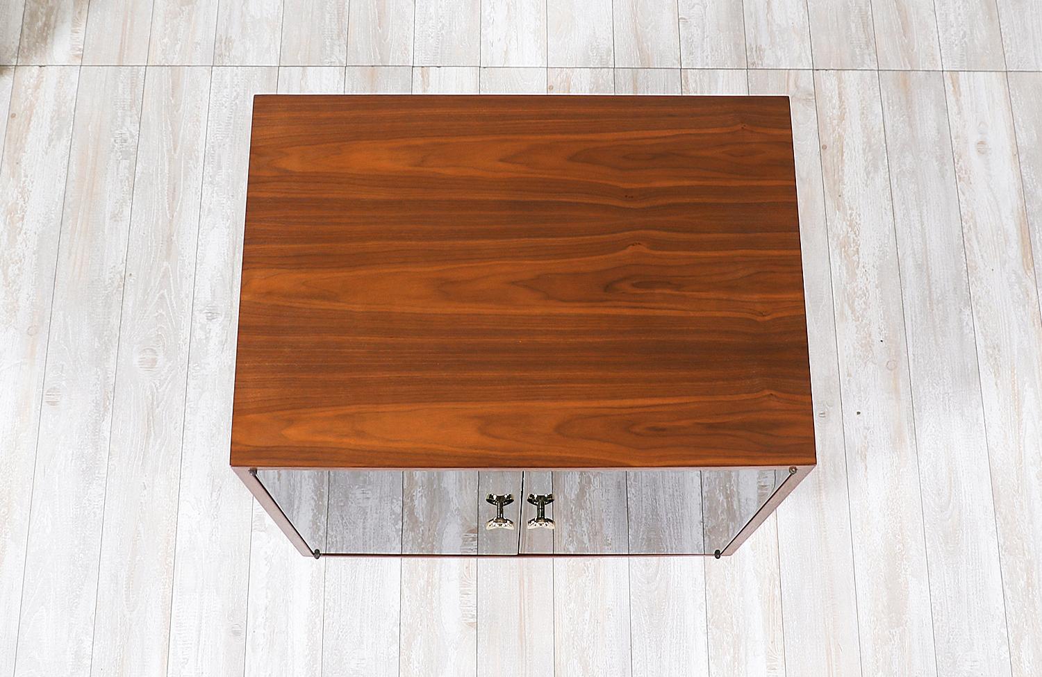 Mid-20th Century Greta M. Grossman Two-Tone Lacquered & Walnut Cabinet for Glenn of California