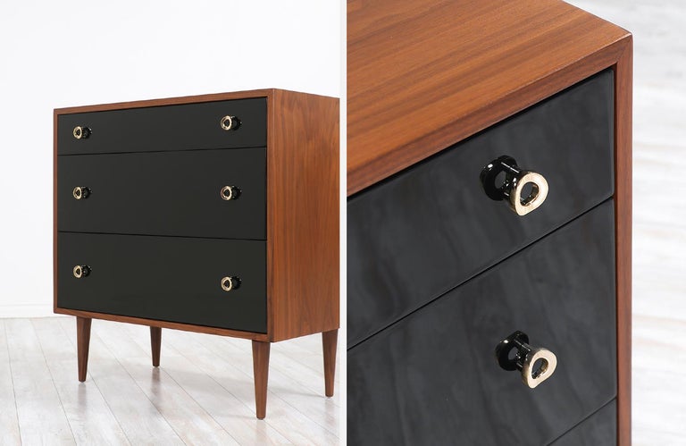 Greta M. Grossman Two-Tone Lacquered and Walnut Chests for Glenn of California 4