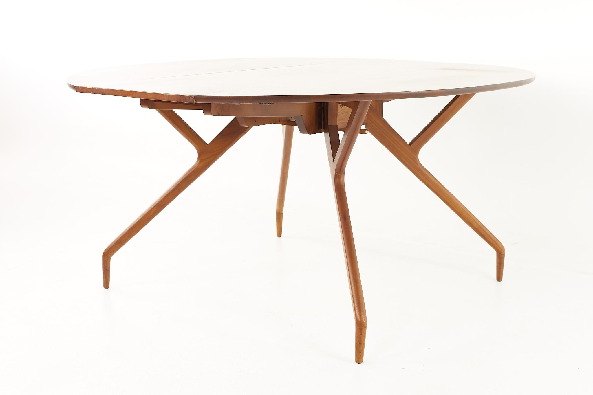Mid-Century Modern Greta Magnusson Grossman and Edward Frank MCM Spider Drop Leaf Dining Table