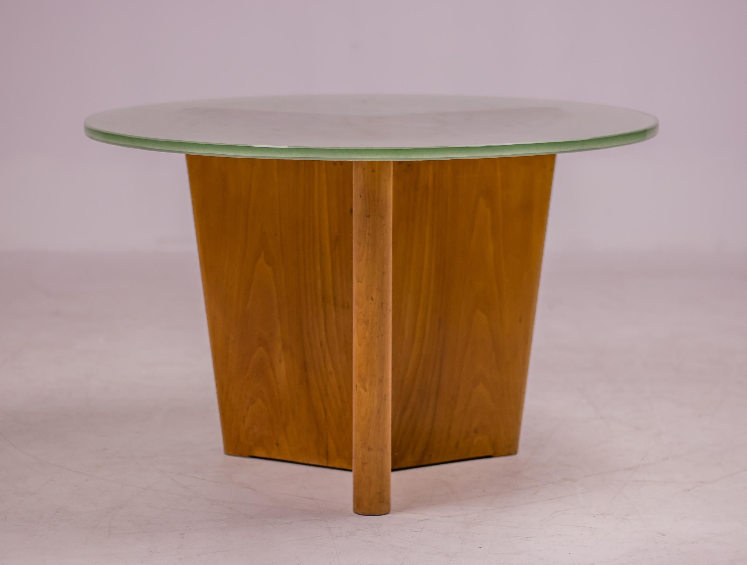 Greta Magnusson Grossman Coffee Table with Sand Cast Glass Top 3