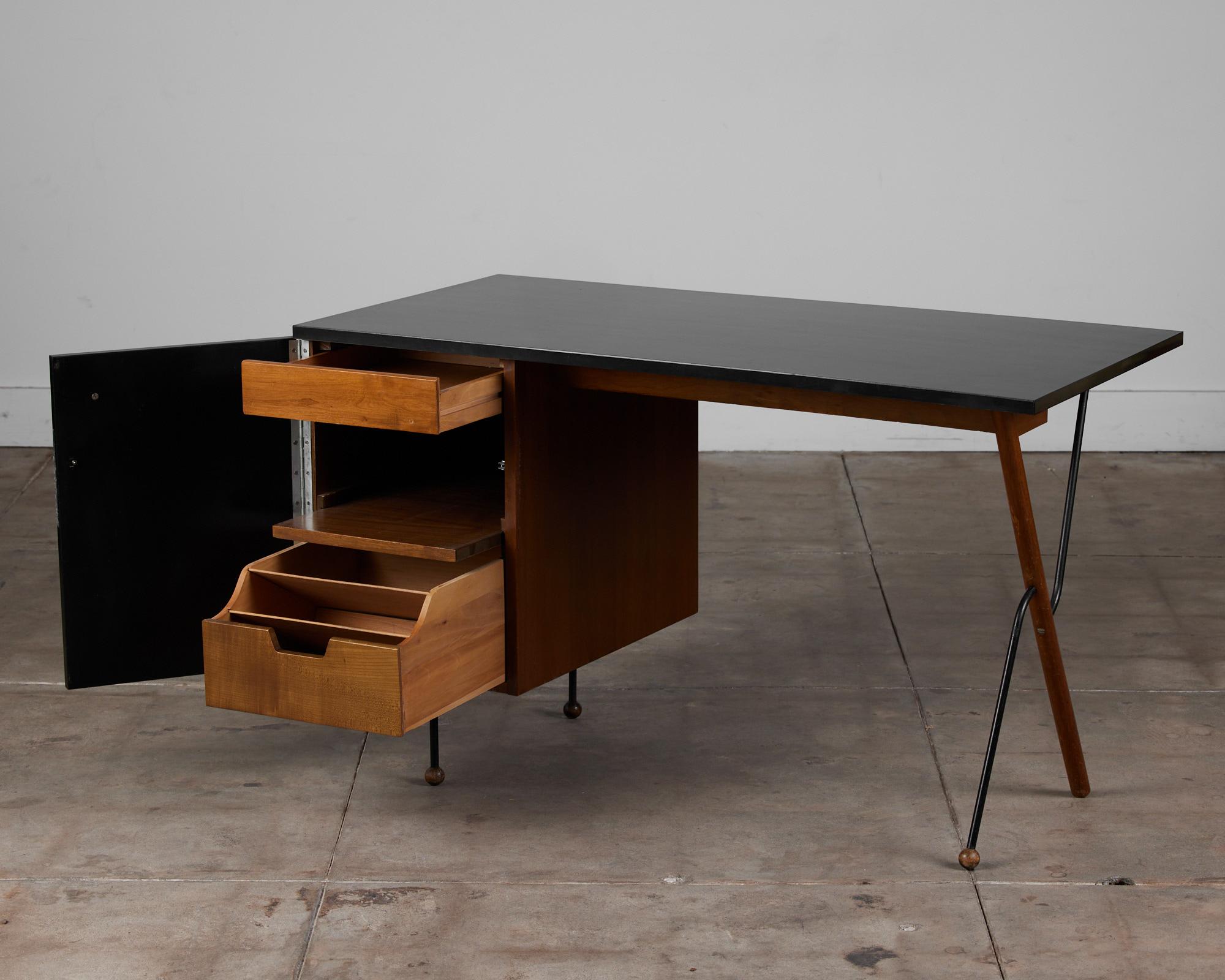Iron Greta Magnusson-Grossman Desk for Glenn of California For Sale