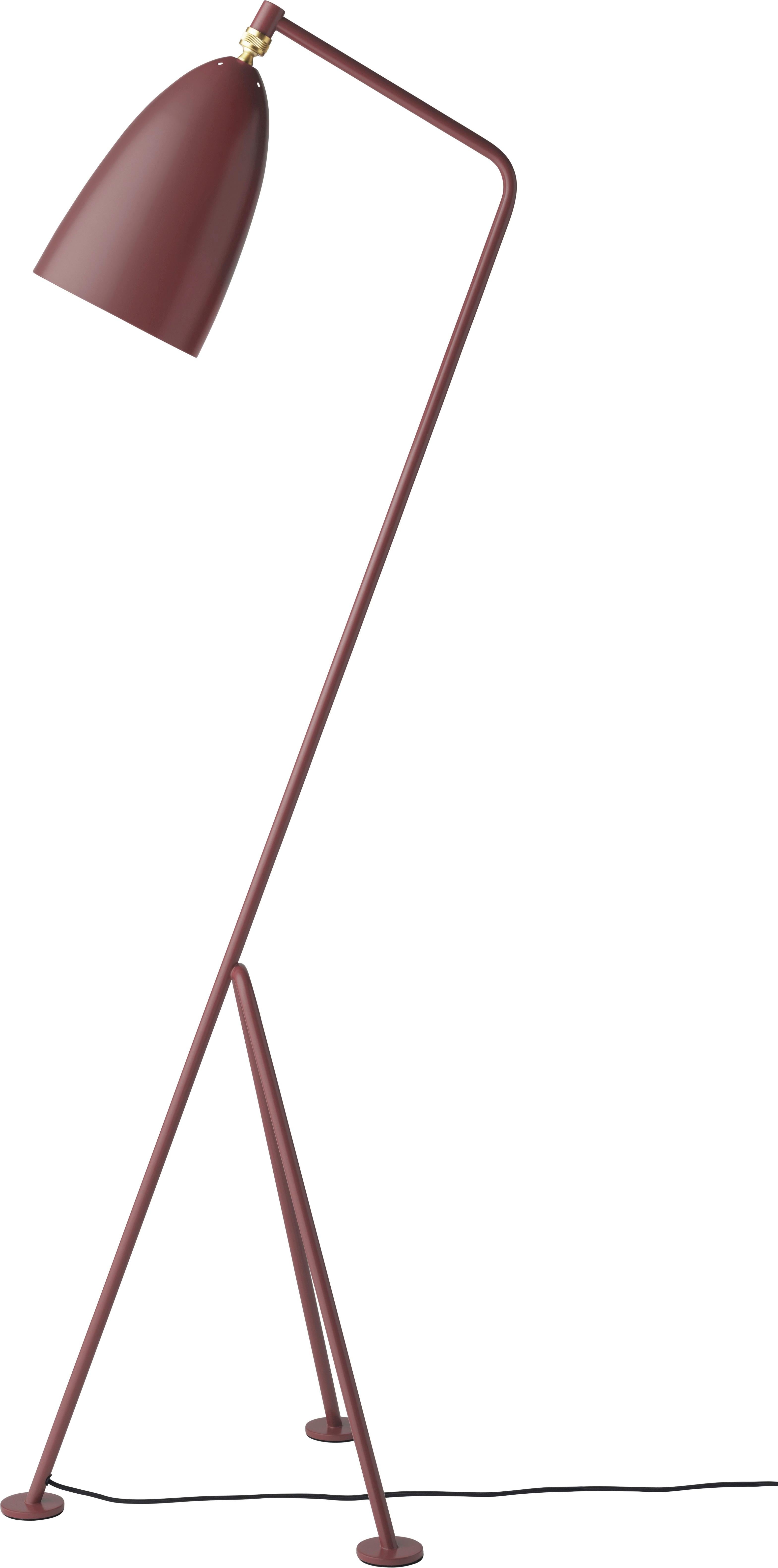 Brass Greta Magnusson Grossman 'Grasshopper' Floor Lamp in Dusty Blue For Sale