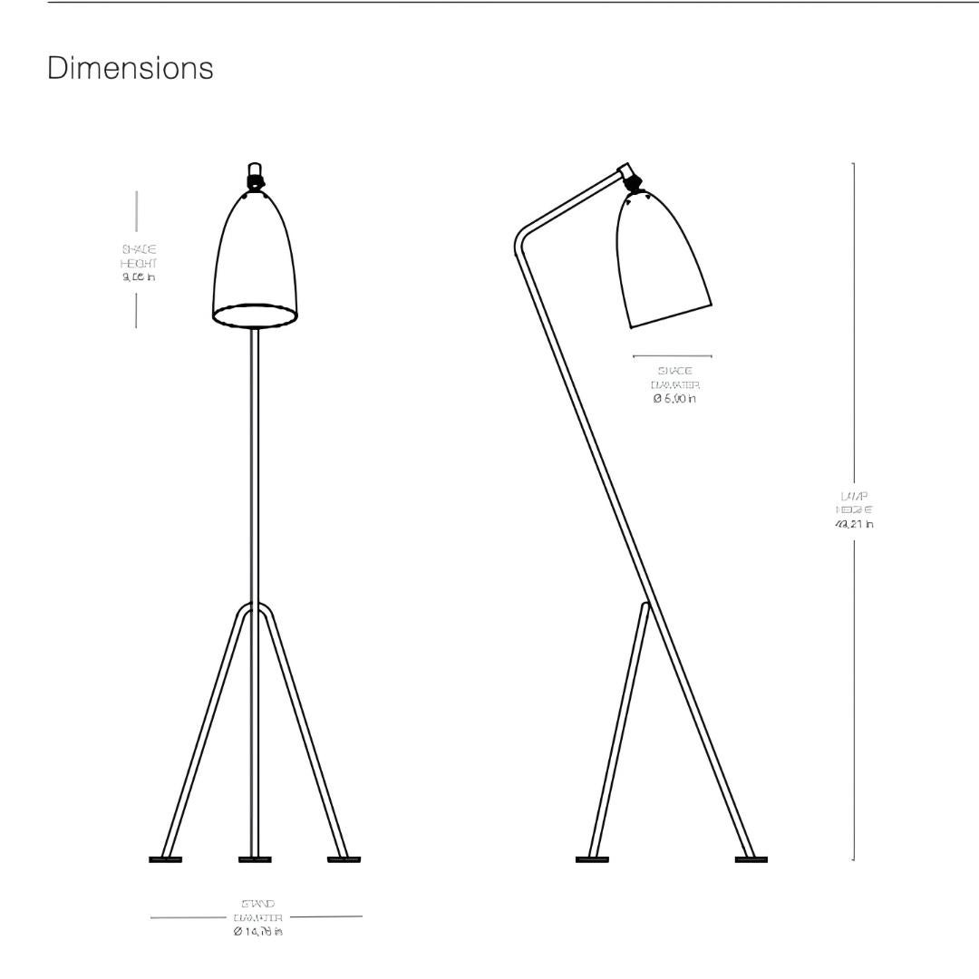 Greta Magnusson Grossman 'Grasshopper' Floor Lamp in Warm Grey for GUBI For Sale 10