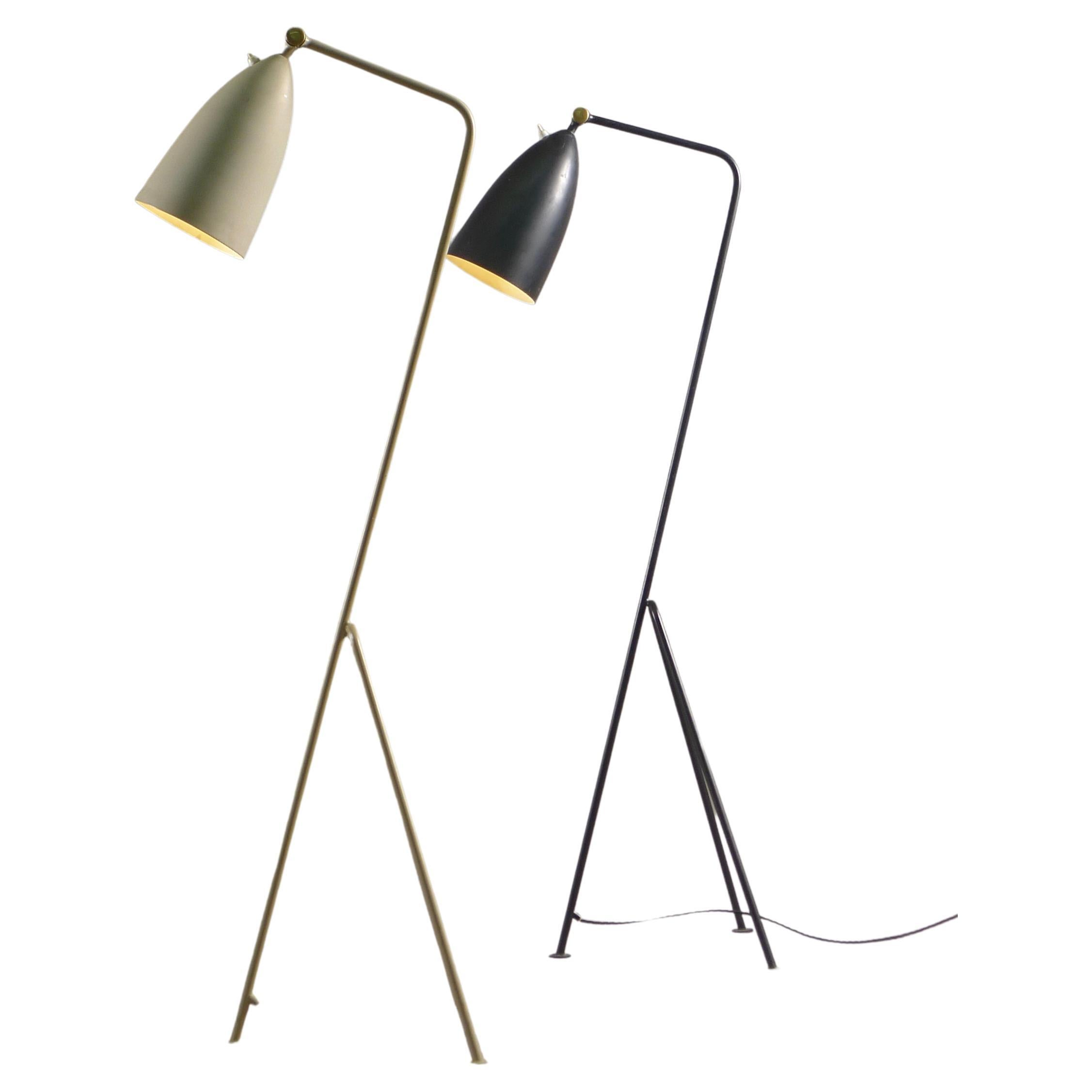 Greta Magnusson Grossman, "Grasshopper" Floor Lamp, Sweden, 1950's Label For Sale