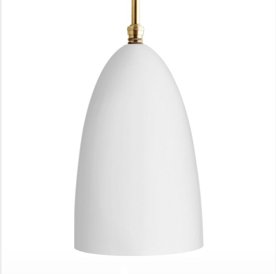 Greta Magnusson Grossman 'Grasshopper' Pendant in Oyster White For Sale 7