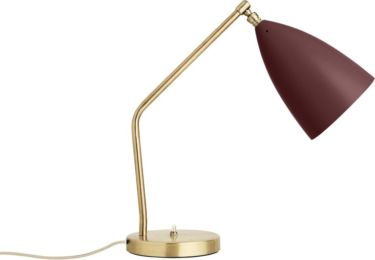 Greta Magnusson Grossman 'Grasshopper' Table Lamp in Red For Sale