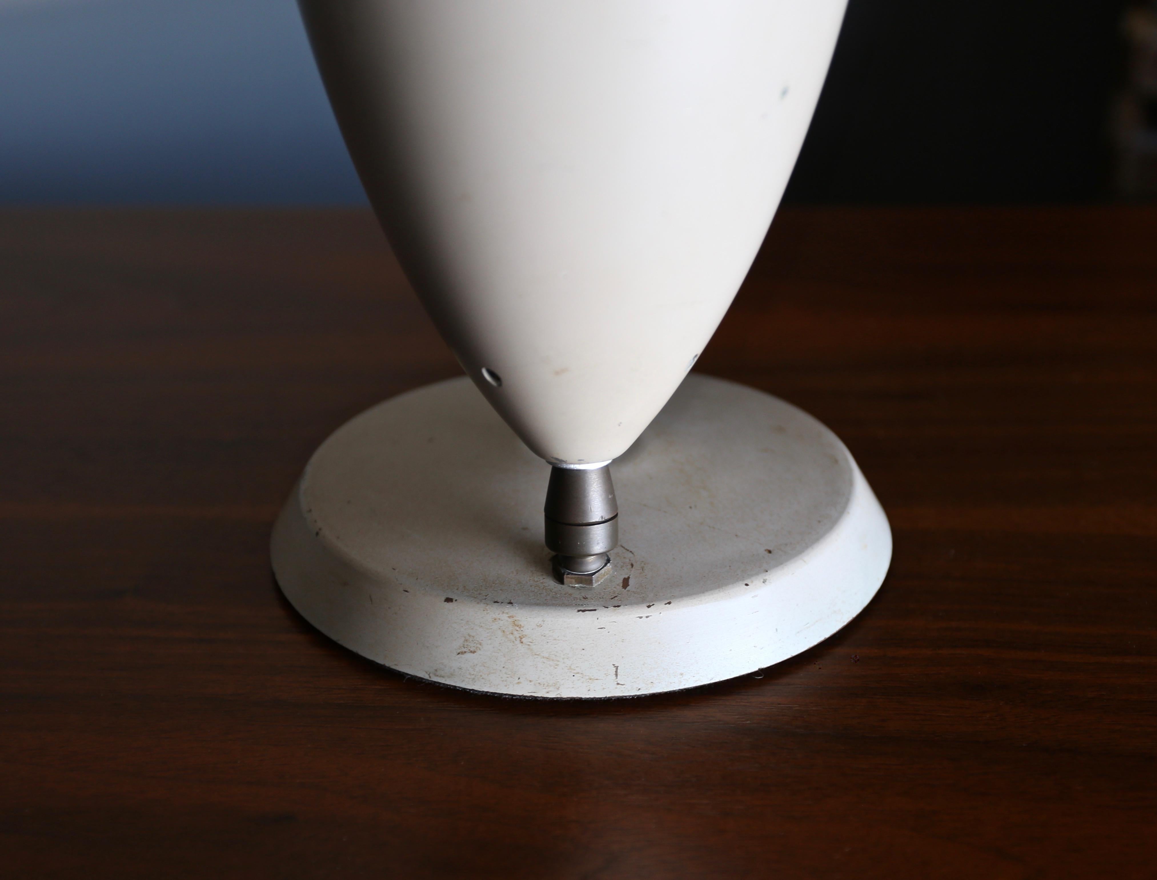 Aluminum Greta Magnusson Grossman Table Lamp for Ralph O. Smith, circa 1950