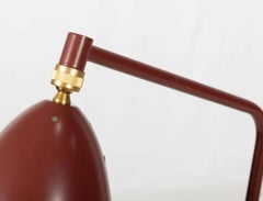 Greta Magnusson Gubi One Grasshopper Andorra Red Floor Lamp Mid-Century Modern