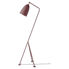 Vintage Greta Magnusson Gubi One Grasshopper Andorra Red Floor Lamp Mid-Century Modern