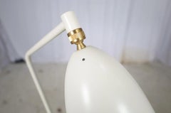 Greta Magnusson Gubi Pair Grasshopper Oyster White Floor Lamps MidCentury Modern