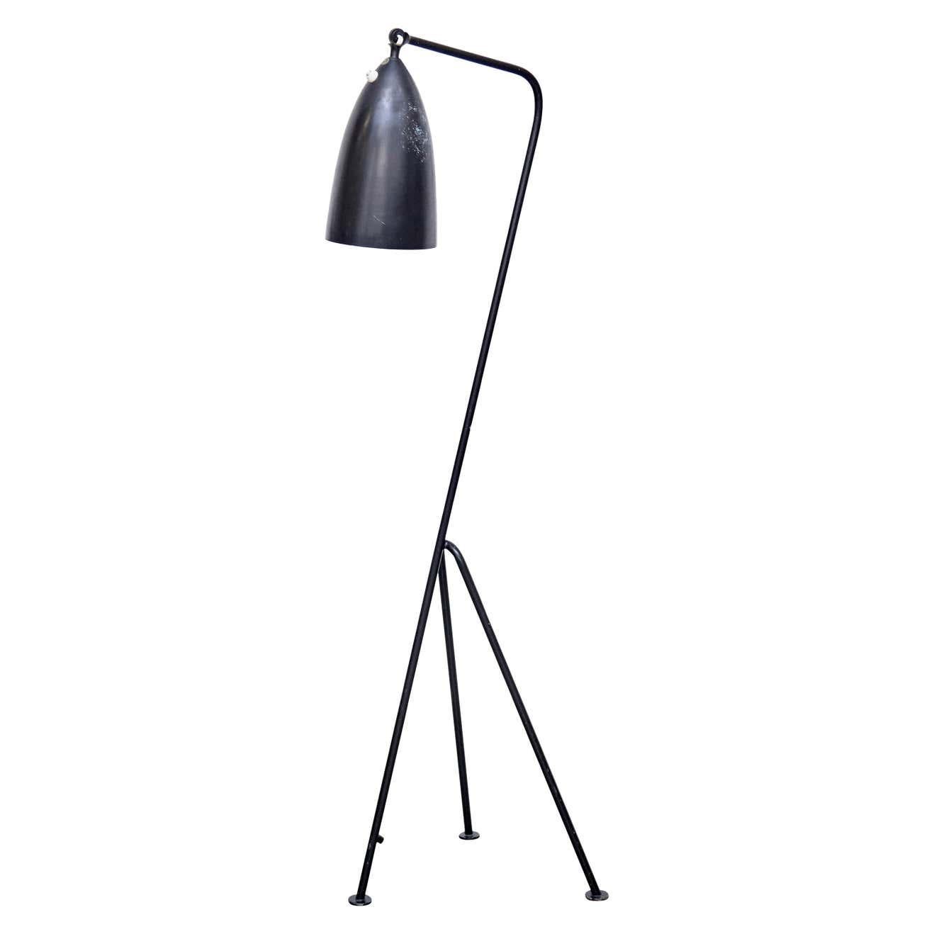 Greta Magnusson Mid Century Modern Grashüpfer Stehleuchte - circa 1947 im Angebot 3