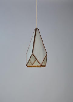 Greta Pendant - White / Amber