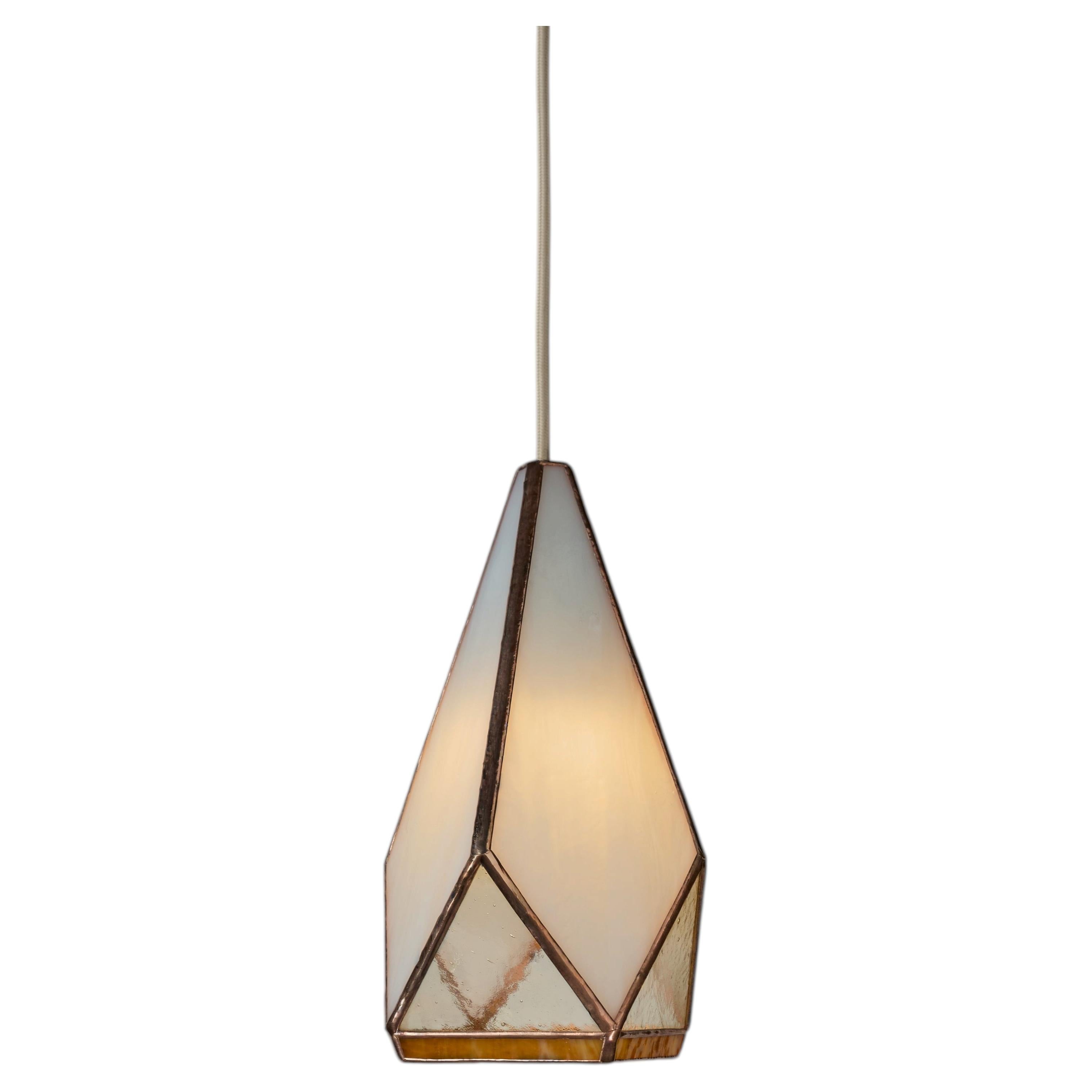 Greta Pendant - White / Amber For Sale