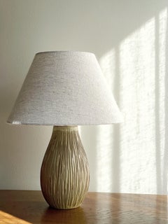 Greta Runeborg Scandinavian Modern Earthenware Table Lamp for Ekeby, 1940s.