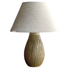 Greta Runeborg Scandinavian Modern Earthenware Table Lamp for Ekeby, 1940s.