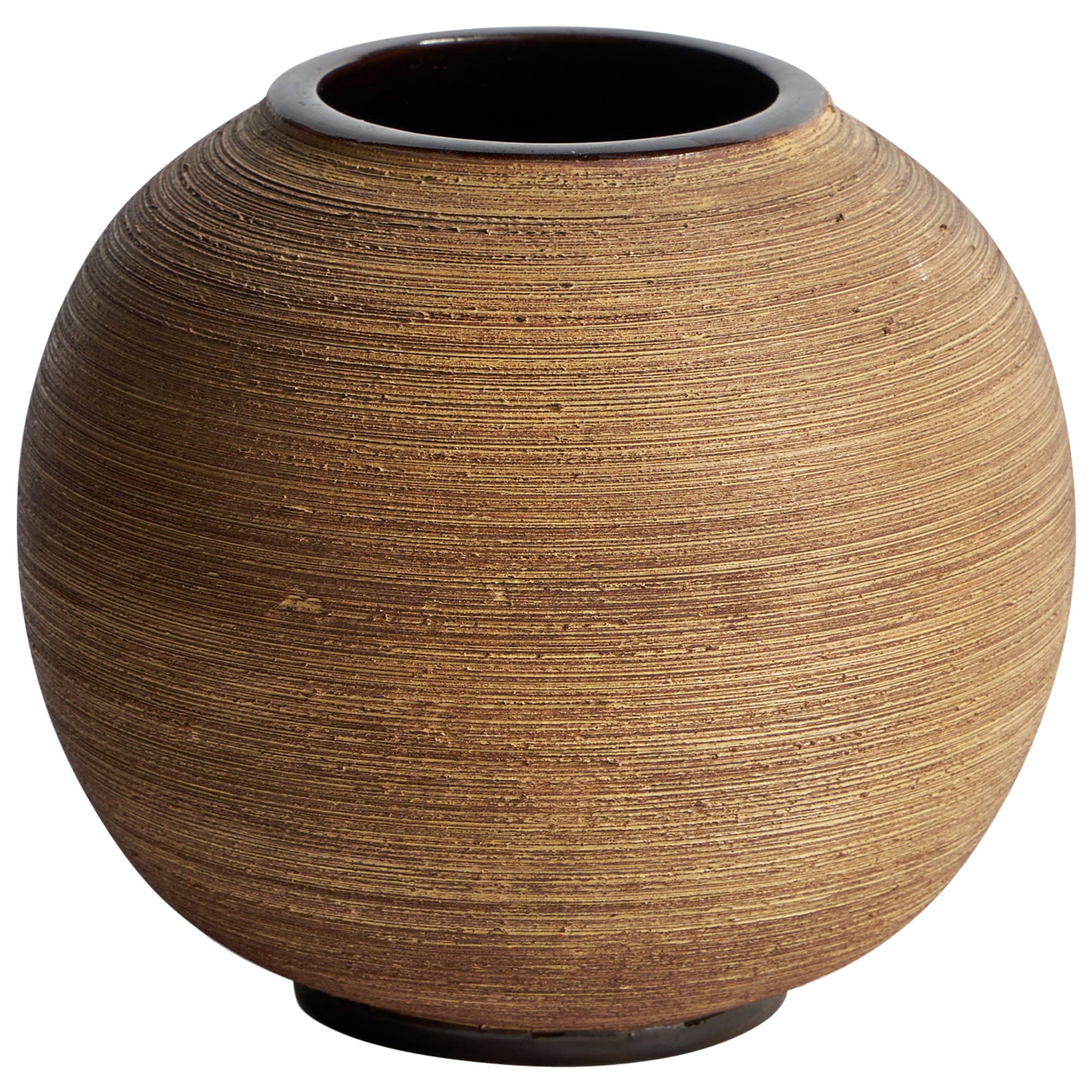 Vase, faïence de Greta Runeborg, Suède, années 1940