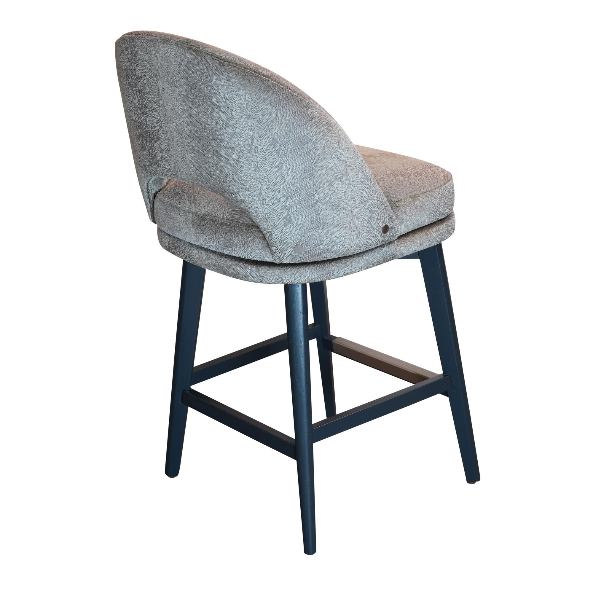 Plated Greta Swivel Bar or Counter Stool For Sale