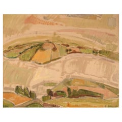 Greta Utbult, Listed Swedish Artist, Oil/Canvas, Modernist Landscape