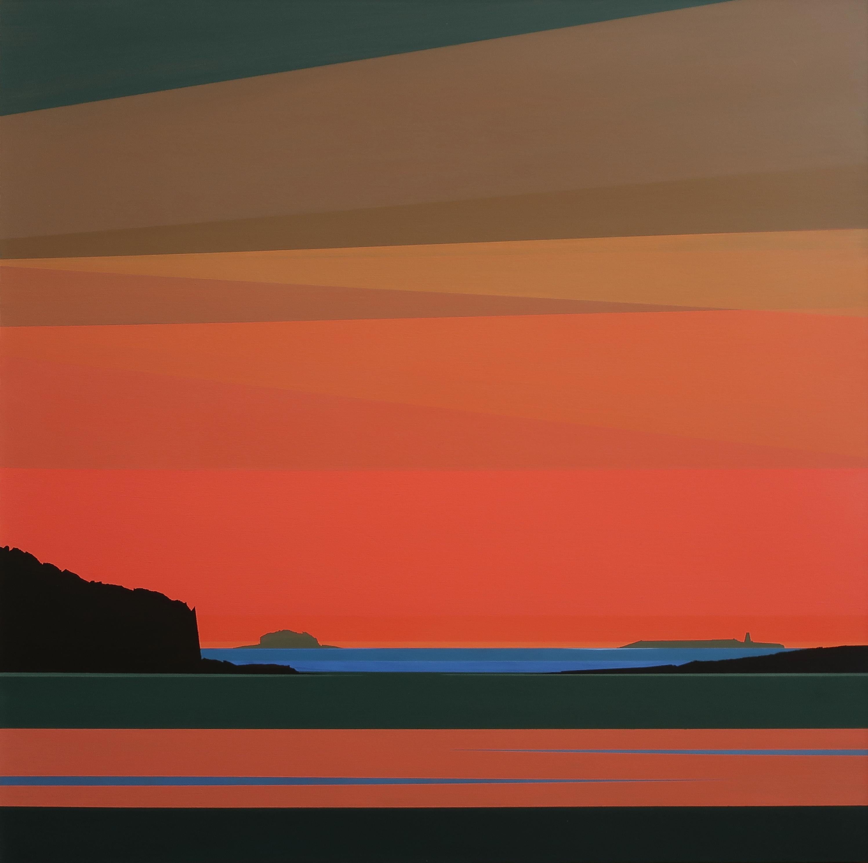 Greta Van Campen Landscape Painting - Cadmium Sky