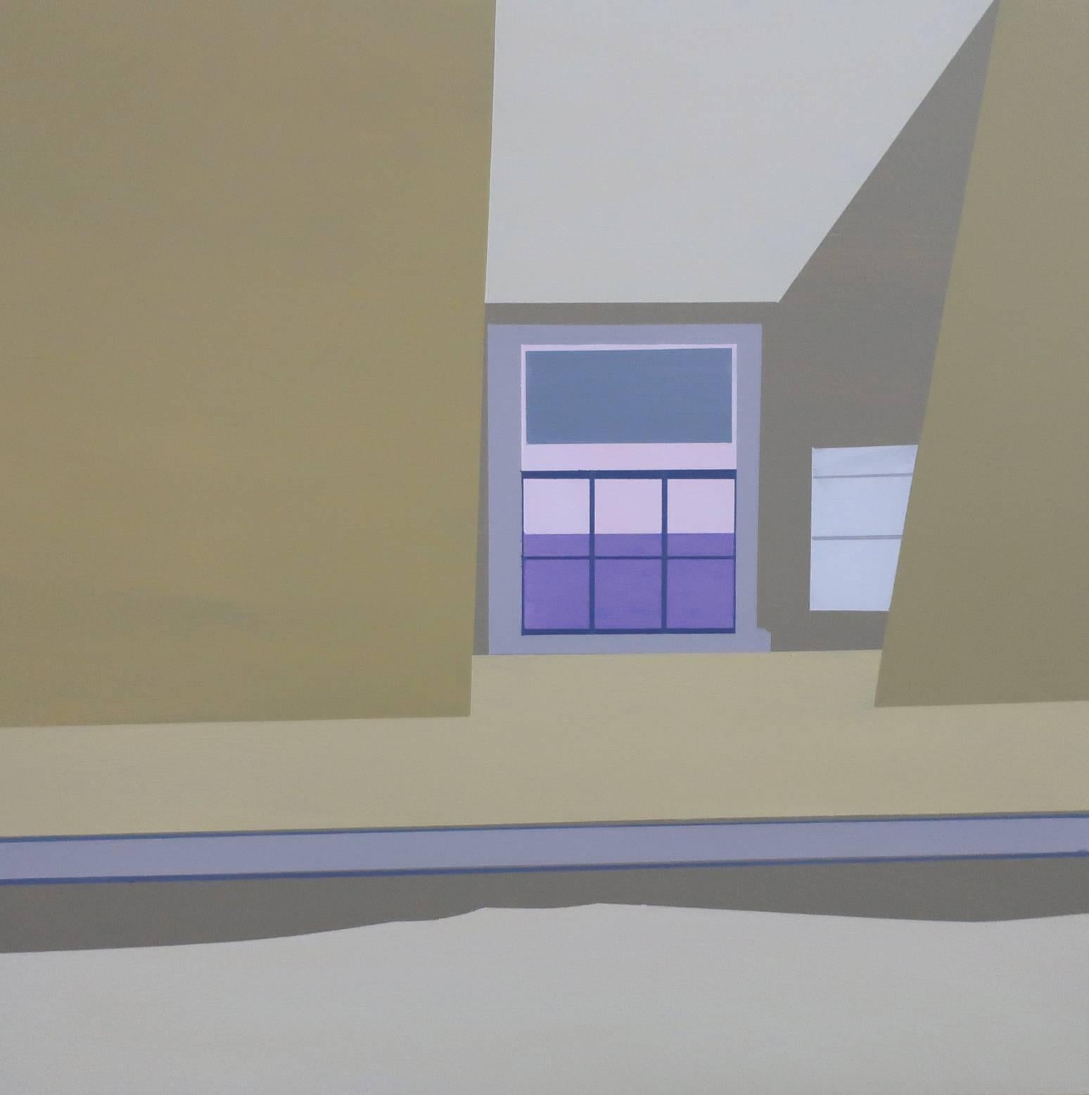 Greta Van Campen Interior Painting - Purple Morning, View from Bed