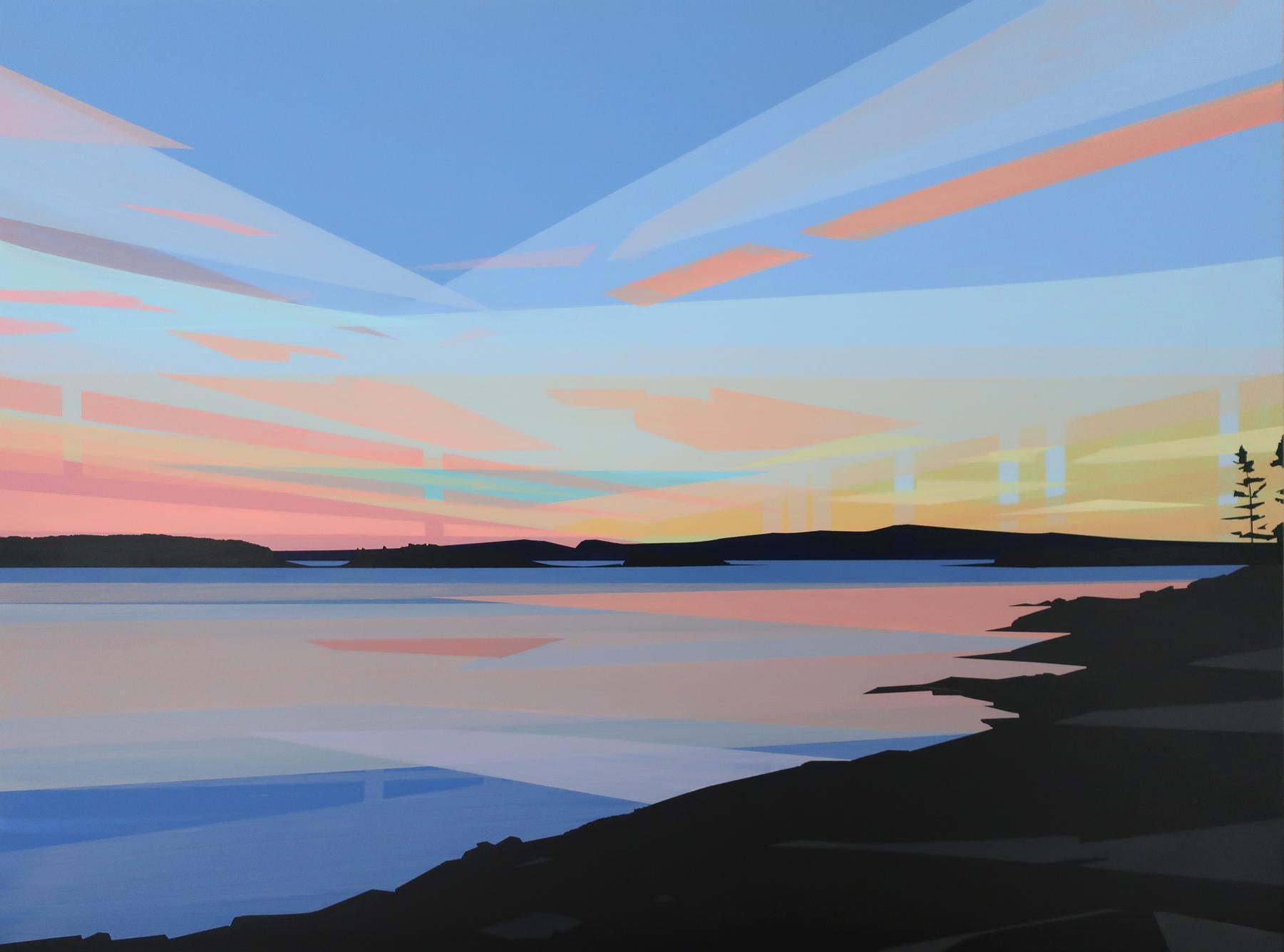 Greta Van Campen Landscape Painting - Sunset, Grindstone Point