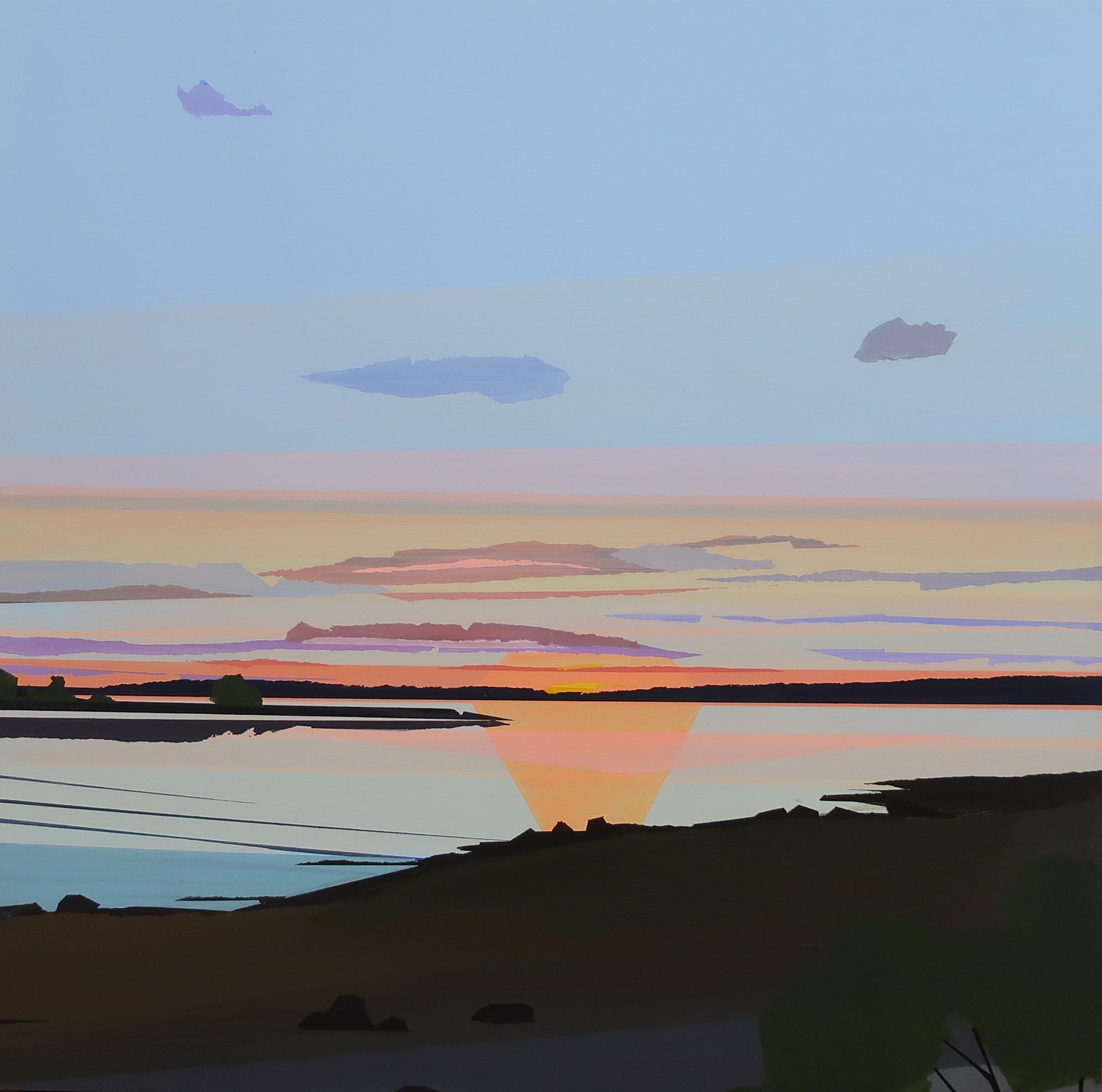 Greta Van Campen Landscape Painting - Sunset, St. George River