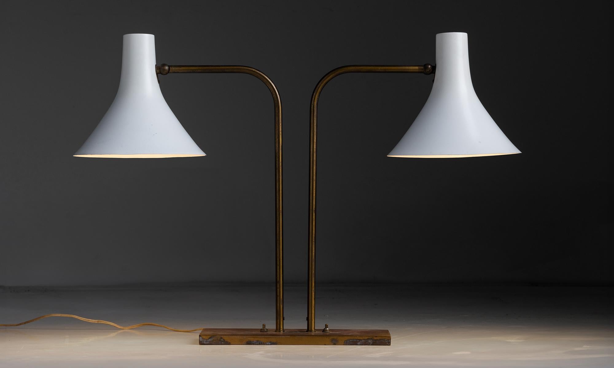 Mid-Century Modern Greta von Nessen Double Desk Lamp, America circa 1960 For Sale