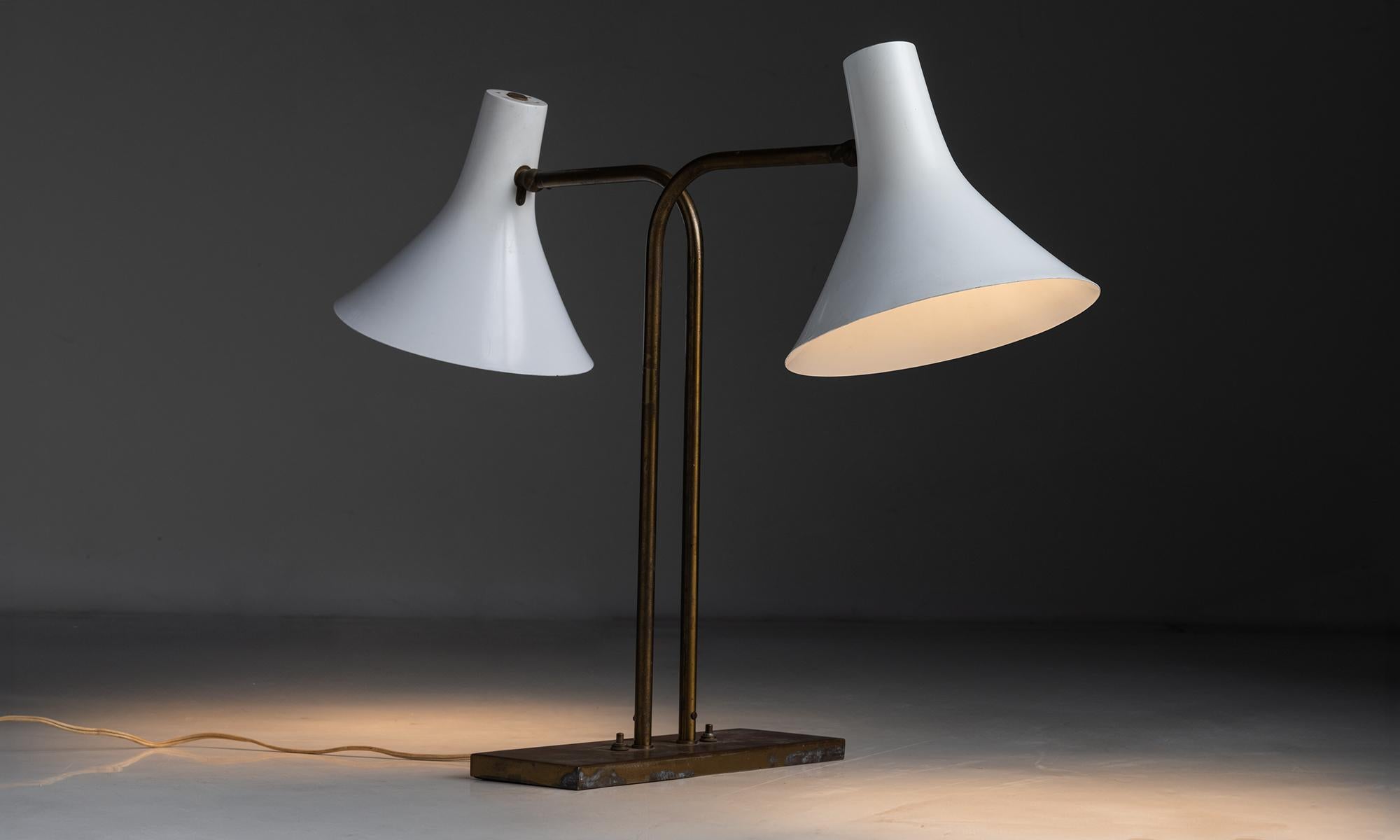 Greta von Nessen Double Desk Lamp, America circa 1960 For Sale 1