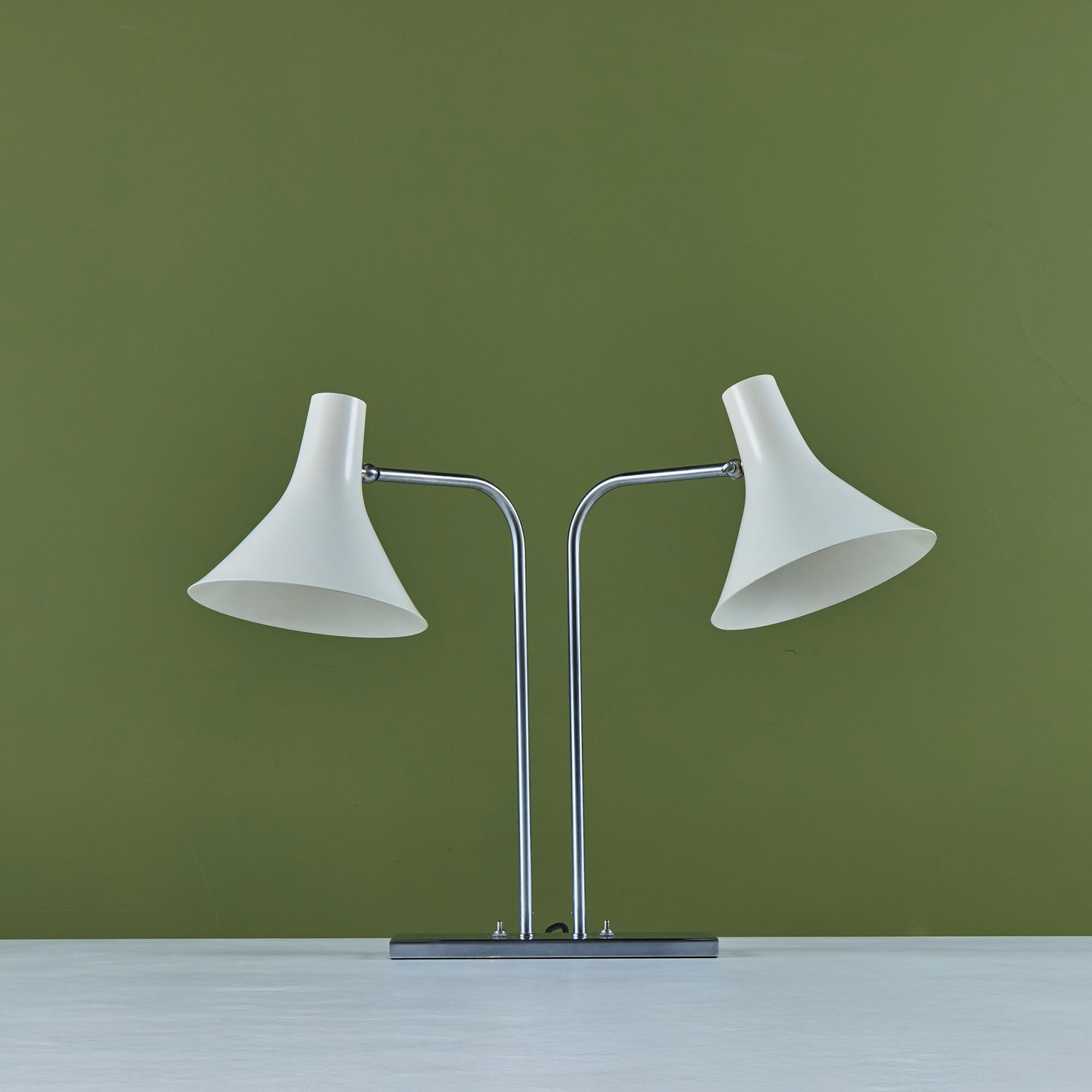 American Greta Von Nessen Double Shade Desk Lamp for Nessen Studios For Sale