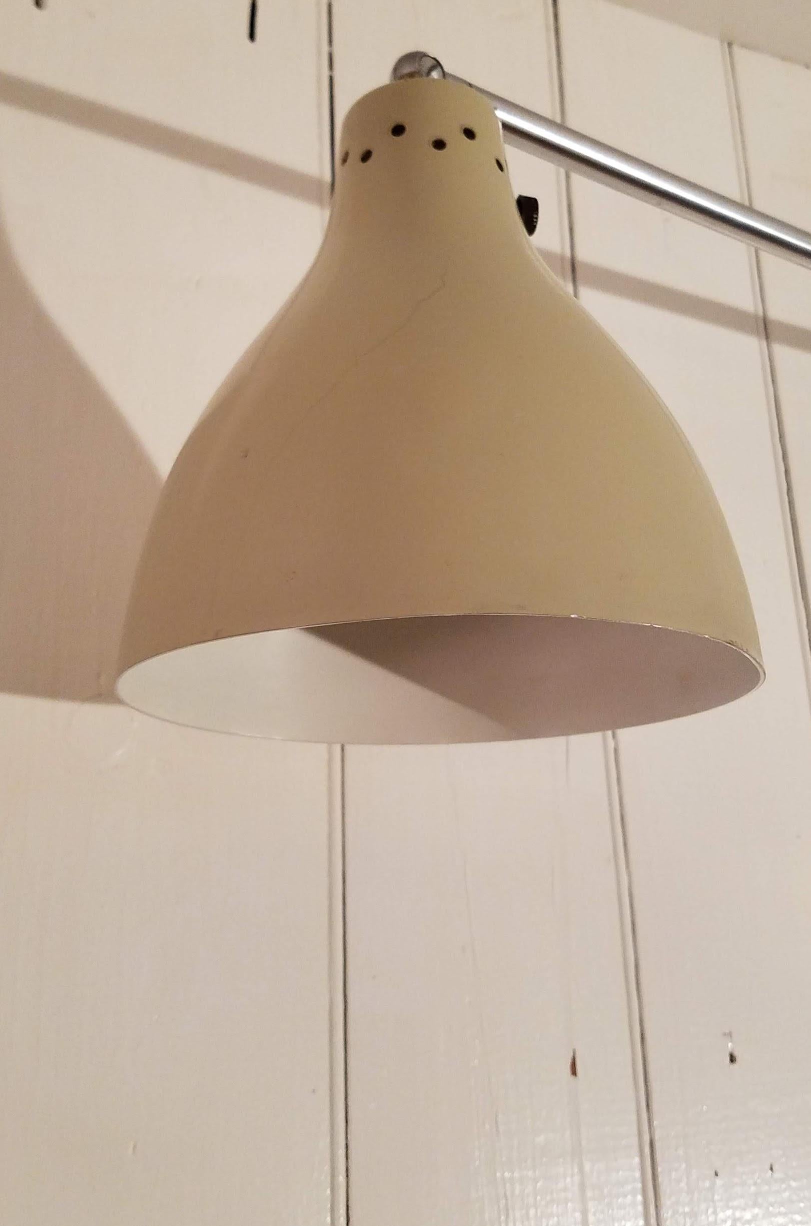 Greta Von Nessen Pair of Adjustable NS 945 Swing Arm Wall Lamps, circa 1950 In Good Condition For Sale In Camden, ME