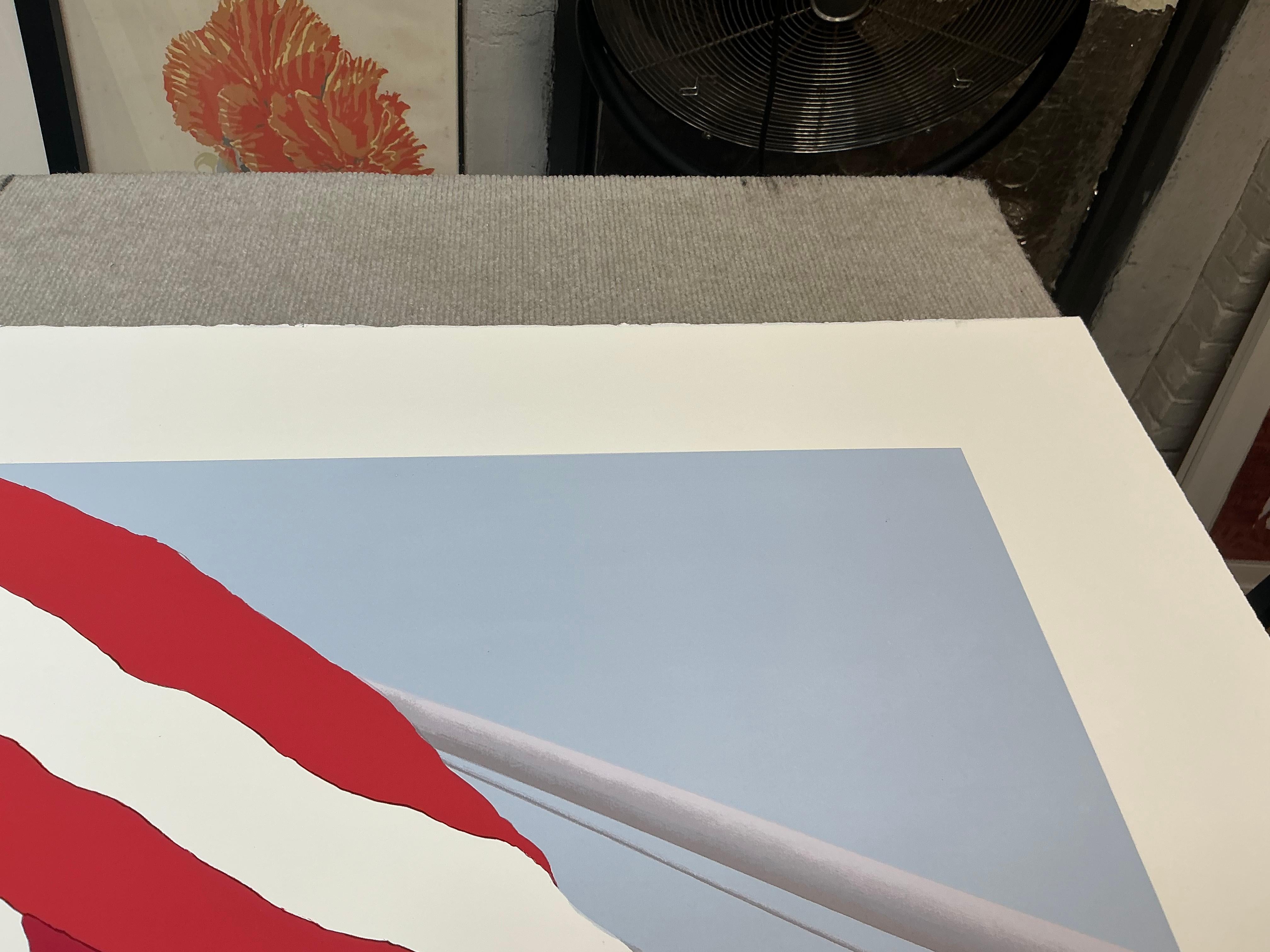 1991 Gretchen Dow Simpson 'Flags' USA Serigrafia firmata a mano in vendita 10