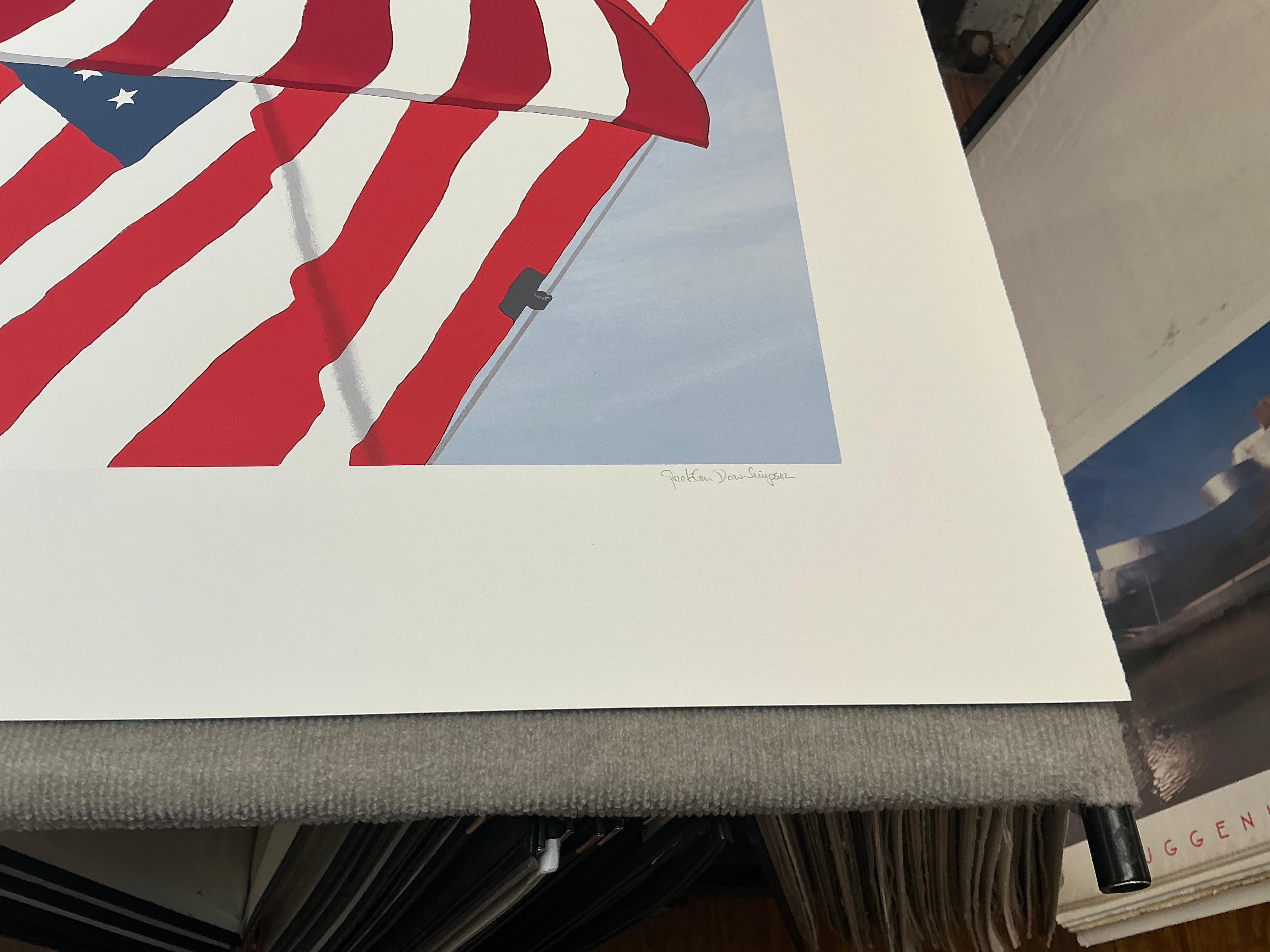 1991 Gretchen Dow Simpson 'Flags' USA Serigrafia firmata a mano in vendita 11