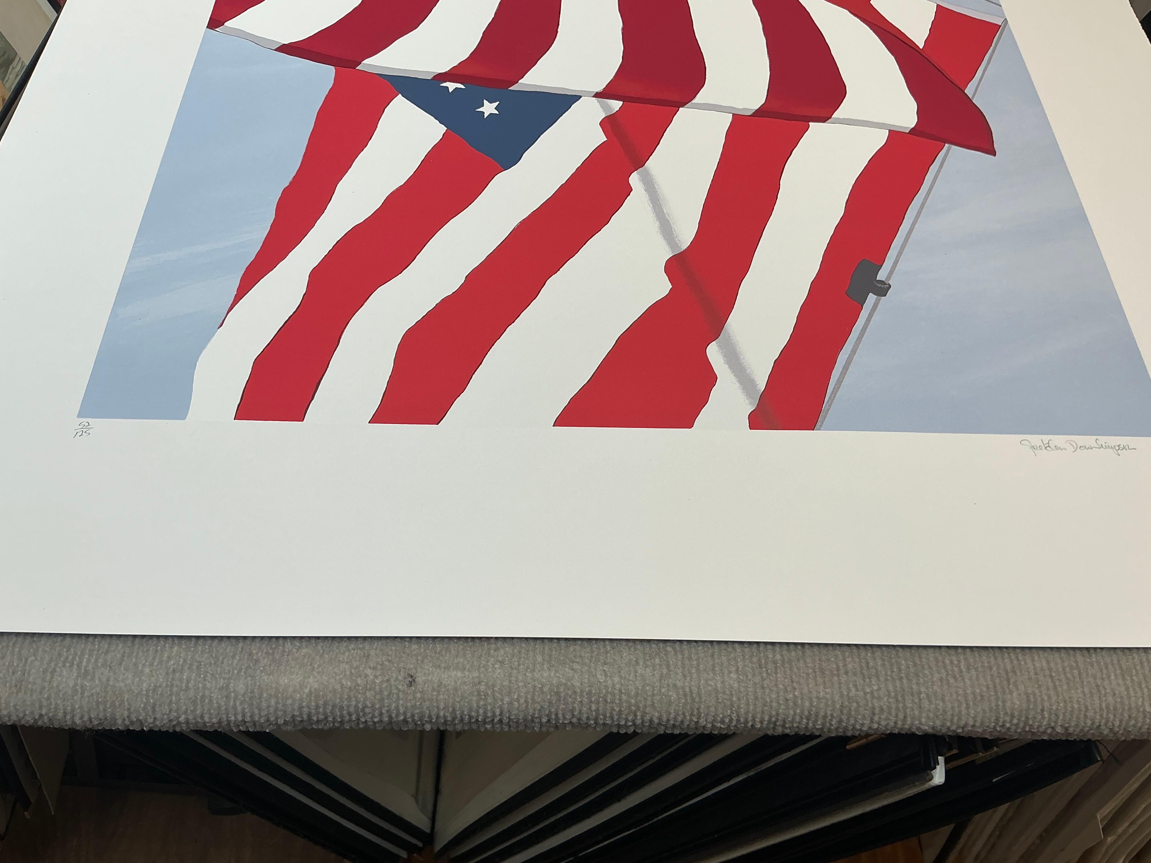 1991 Gretchen Dow Simpson 'Flags' USA Serigrafia firmata a mano in vendita 12