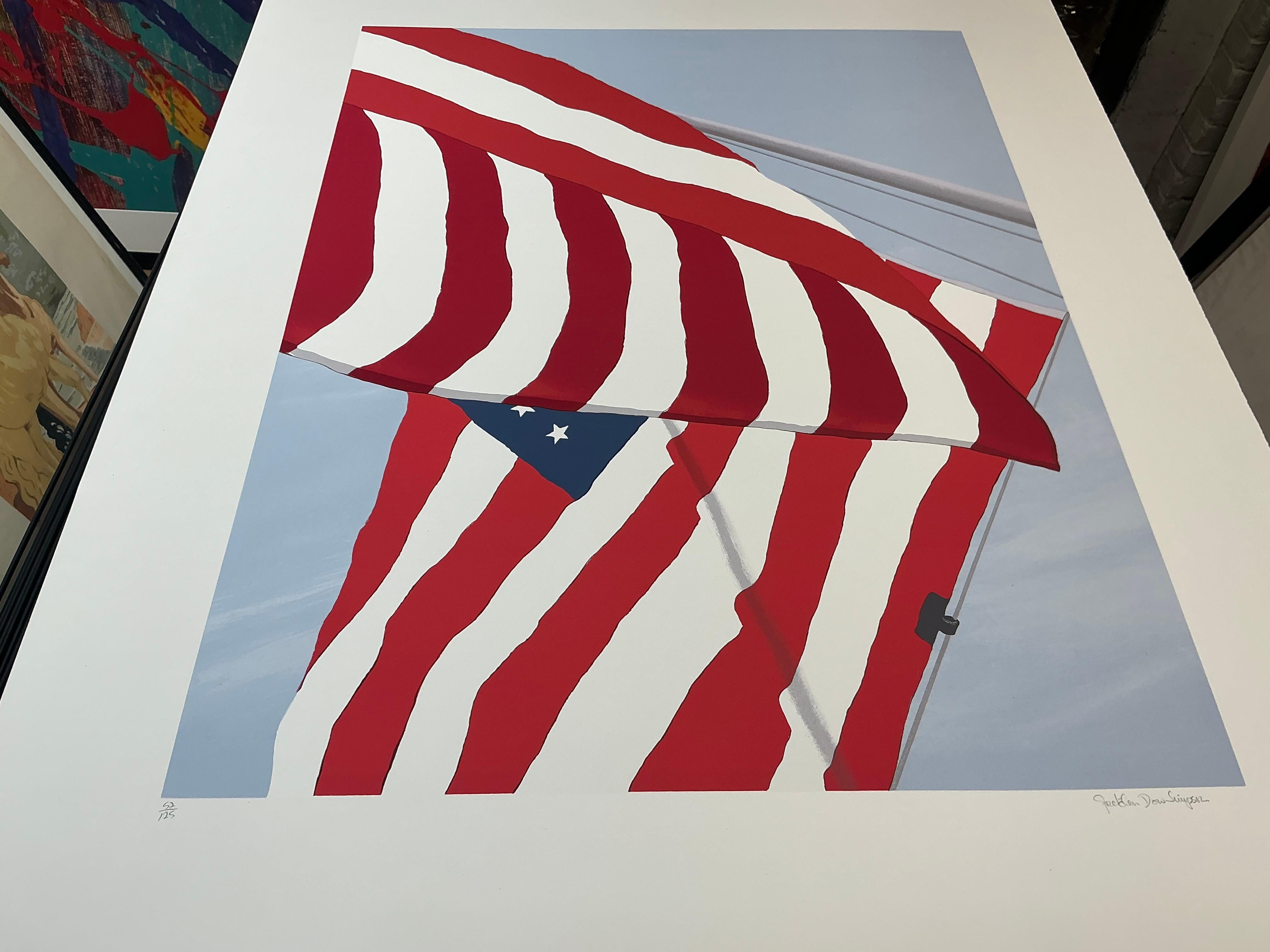 1991 Gretchen Dow Simpson 'Flags' USA Serigrafia firmata a mano in vendita 14