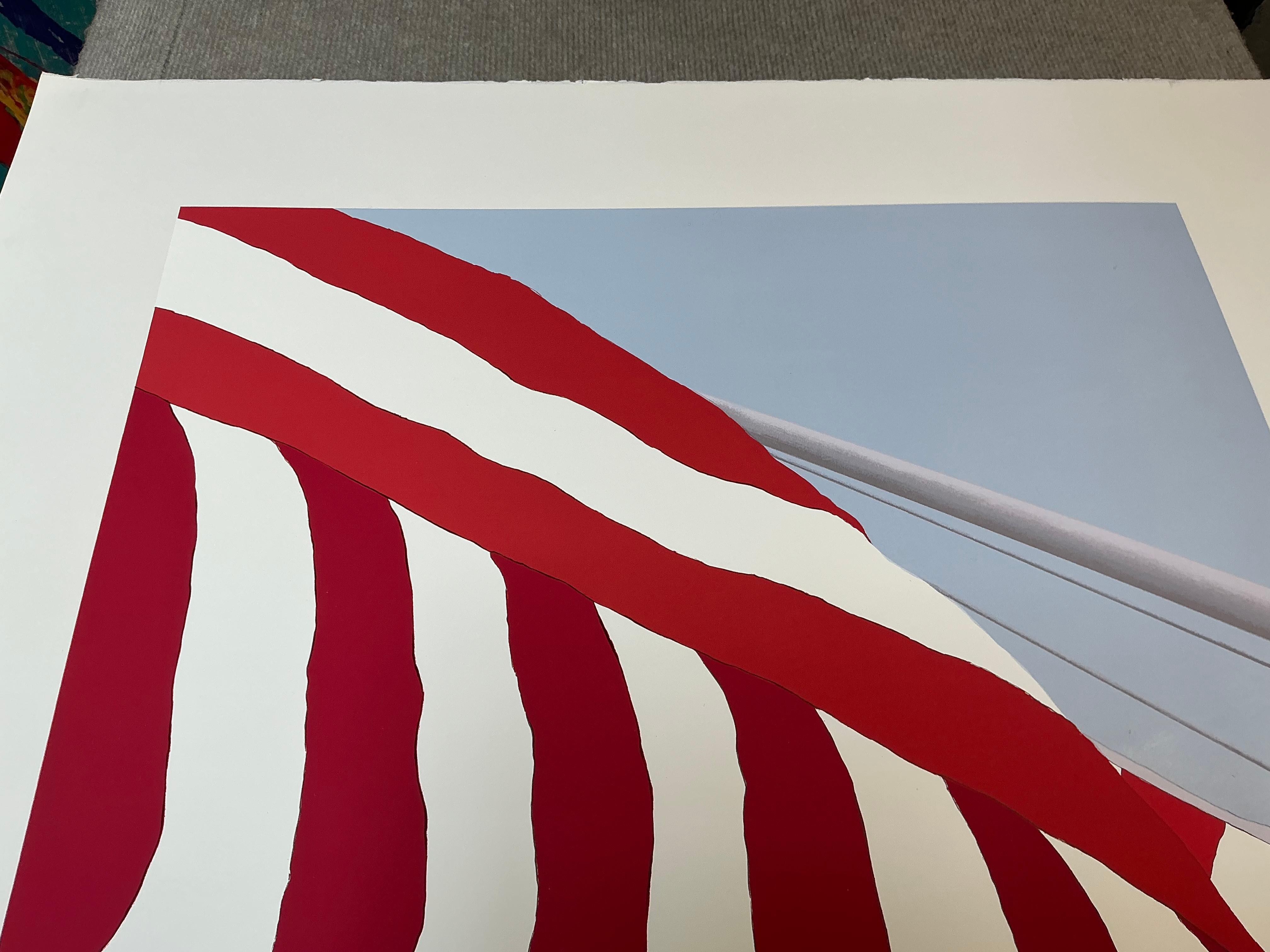 1991 Gretchen Dow Simpson 'Flags' USA Serigrafia firmata a mano in vendita 15