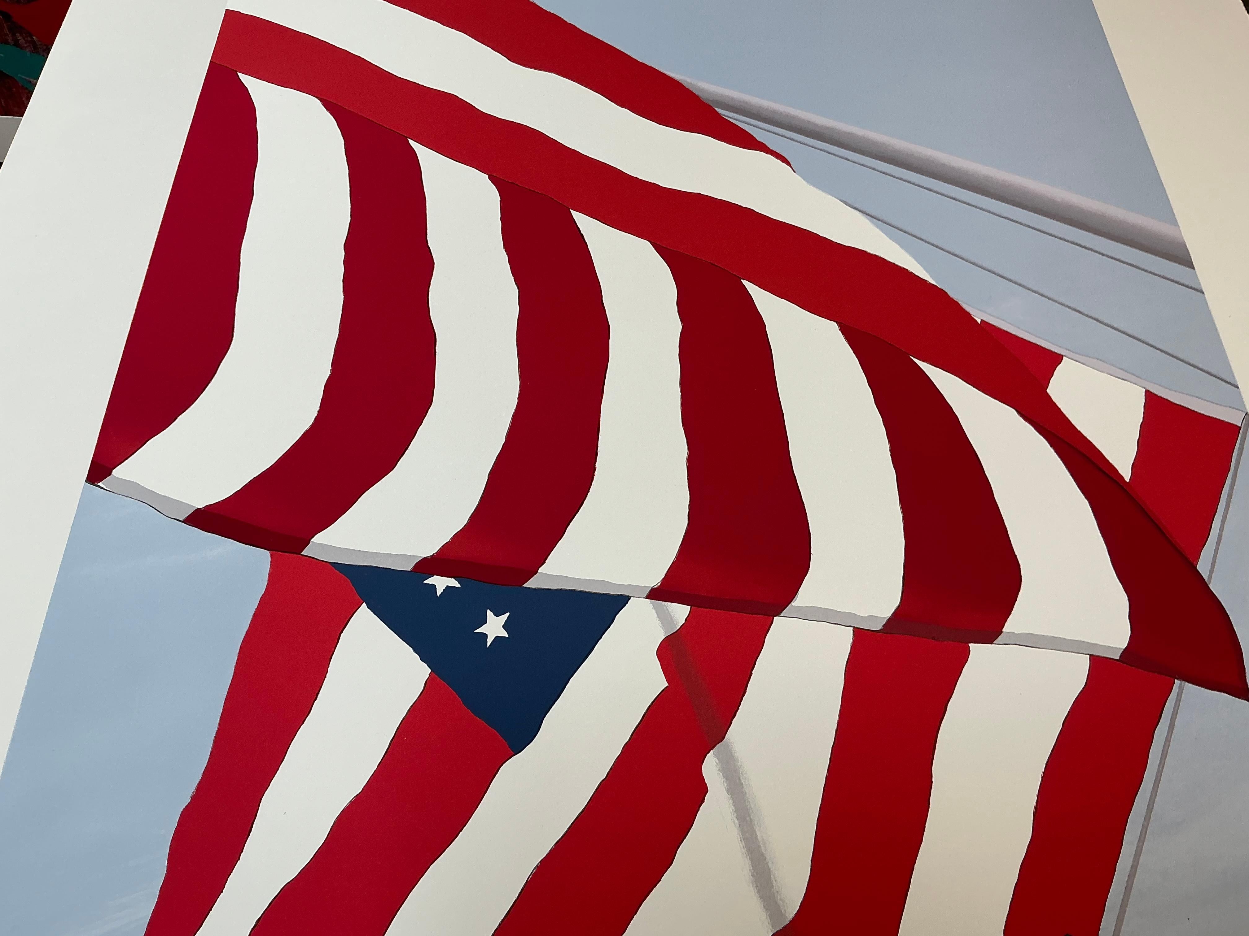 1991 Gretchen Dow Simpson 'Flags' USA Serigrafia firmata a mano in vendita 16