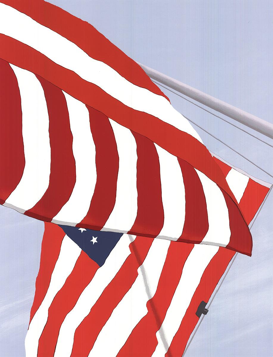 1991 Gretchen Dow Simpson 'Flags' USA Serigrafia firmata a mano in vendita 2