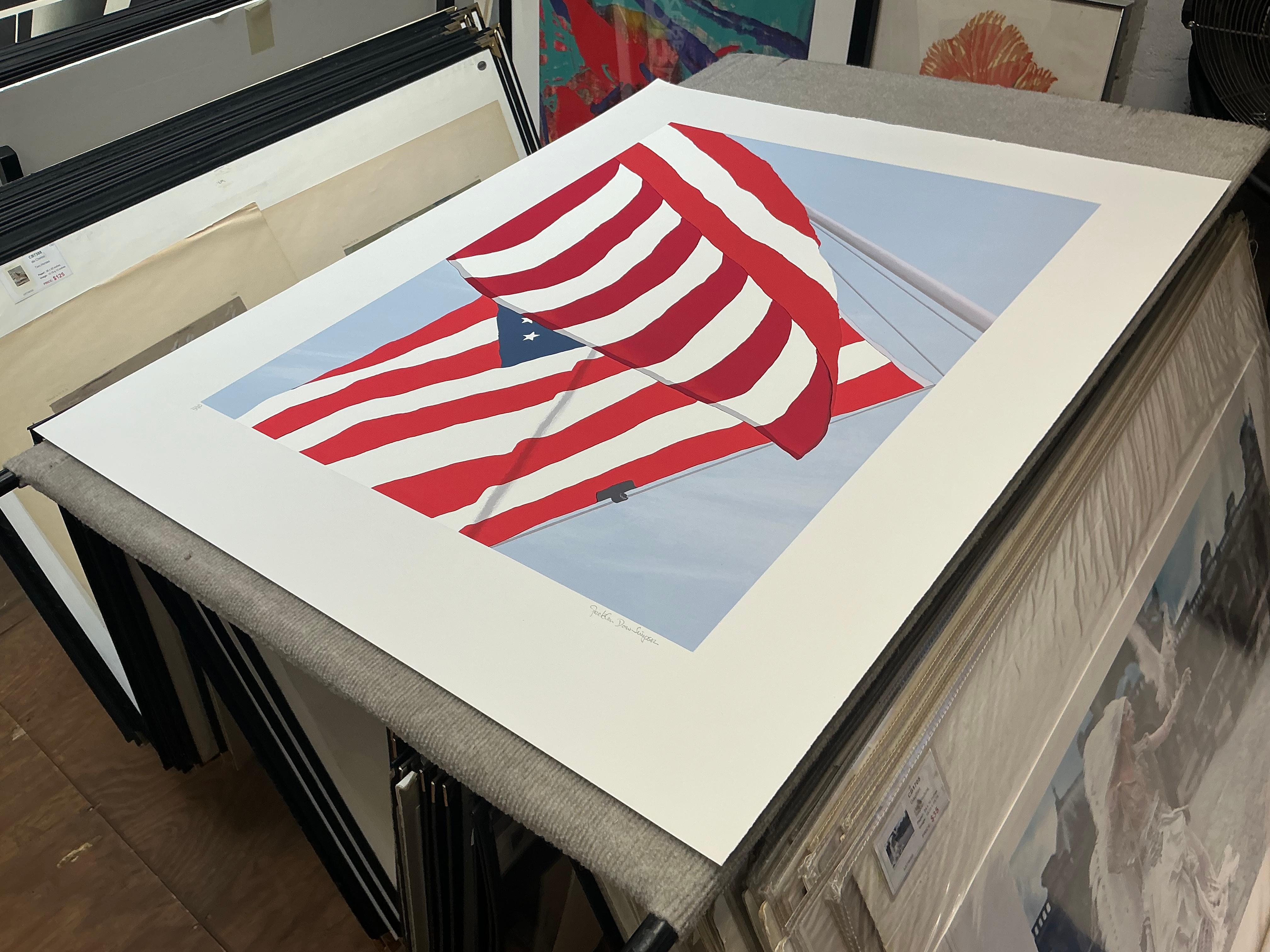 1991 Gretchen Dow Simpson „Flags“ USA Serigraphie, handsigniert im Angebot 6