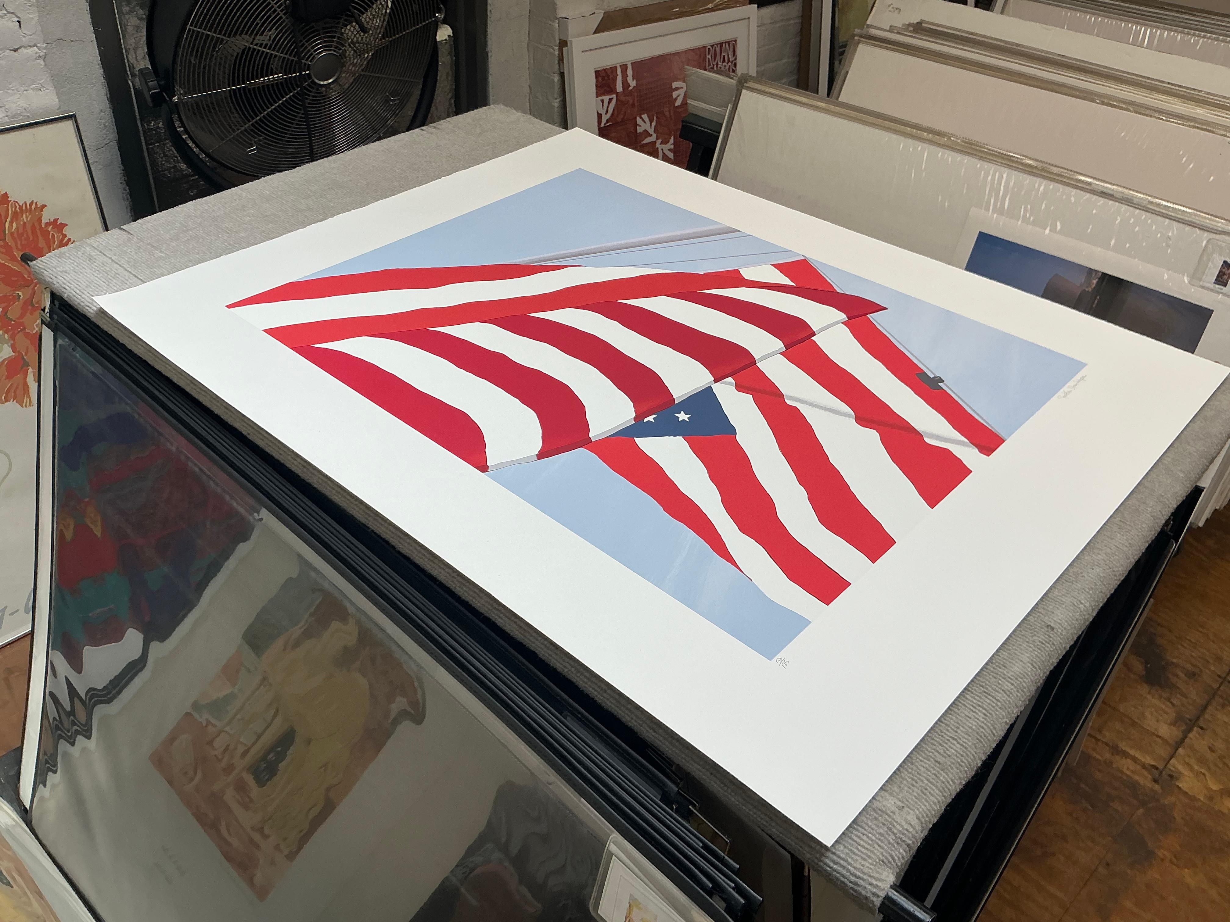 1991 Gretchen Dow Simpson 'Flags' USA Serigrafia firmata a mano in vendita 7