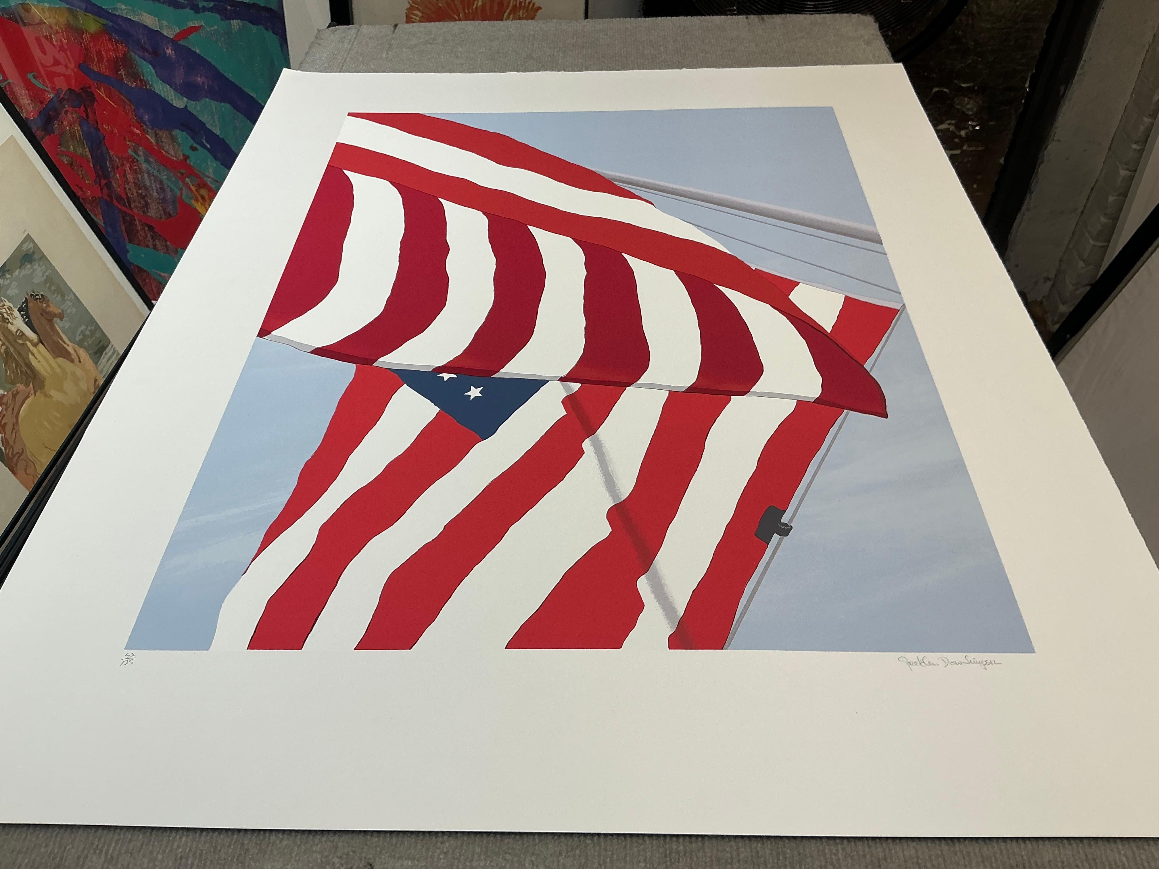 1991 Gretchen Dow Simpson 'Flags' USA Serigrafia firmata a mano in vendita 8