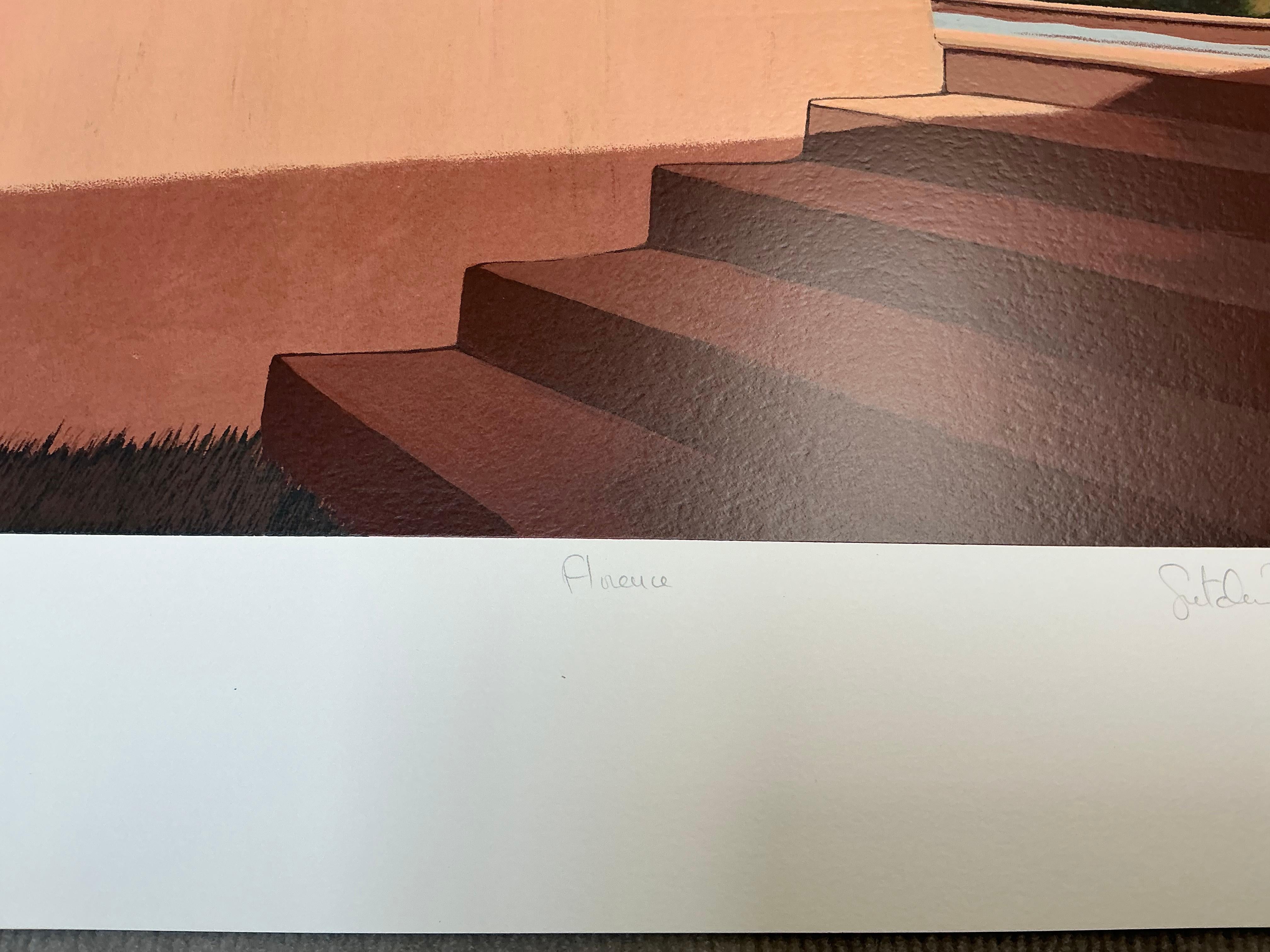 1992 Gretchen Dow Simpson 'Florence, Italy' USA Serigraph For Sale 10